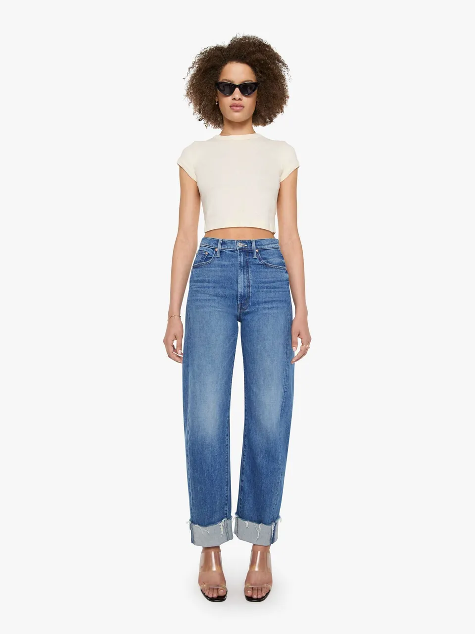 Mother The Half-Pipe Flood Damenjeans Get Two Birds Stoned