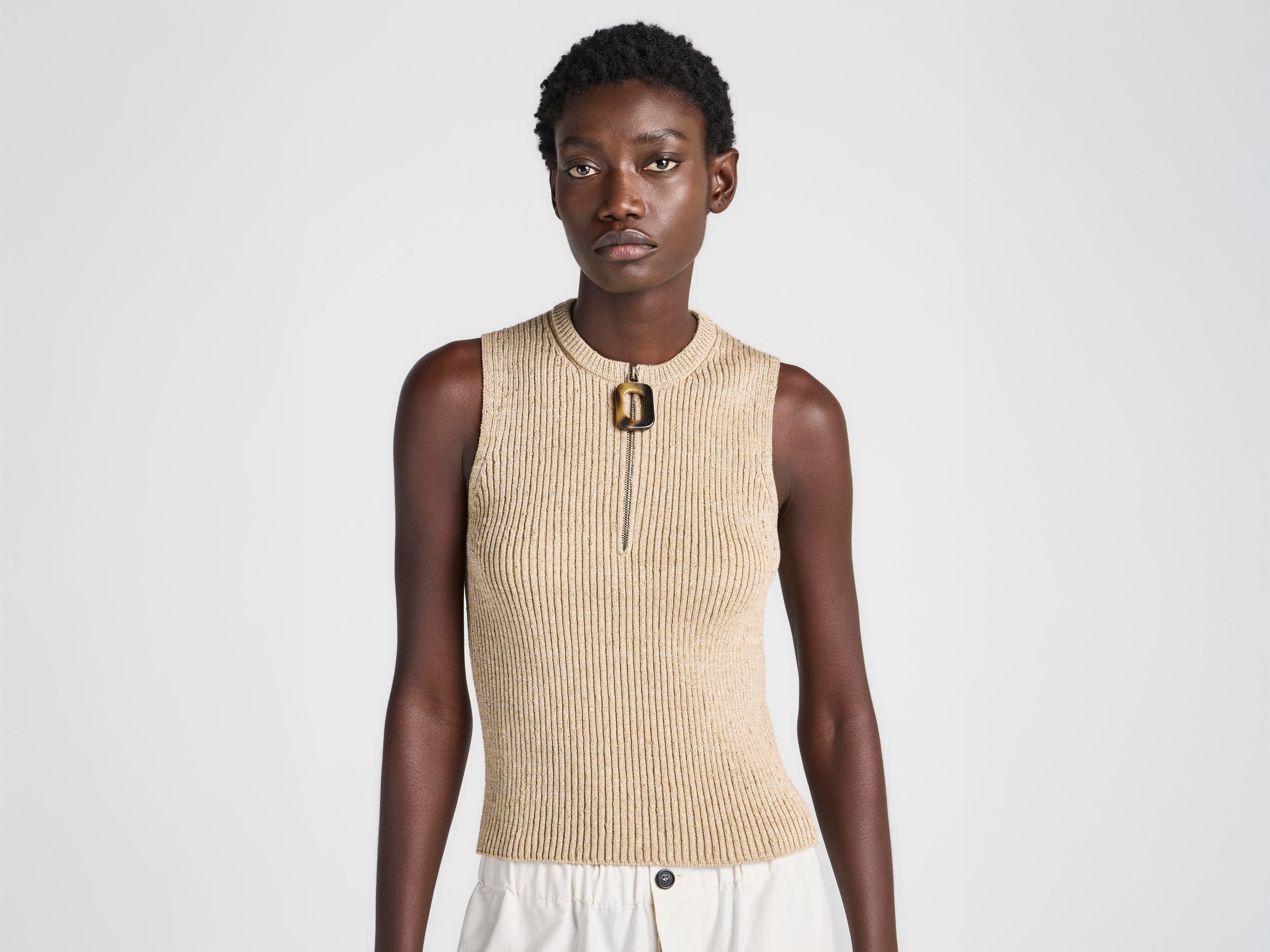 J.W.Anderson Zip Tank Top Trägertop Sand Damen