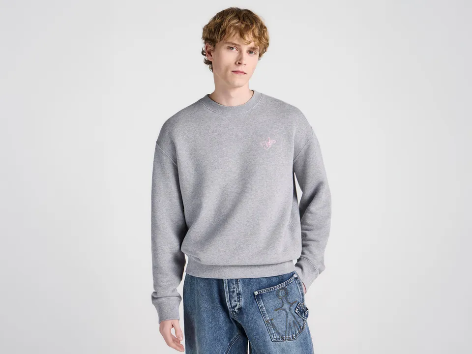 J.W.Anderson Ribbon Anchor Sweatshirt Grau Melange