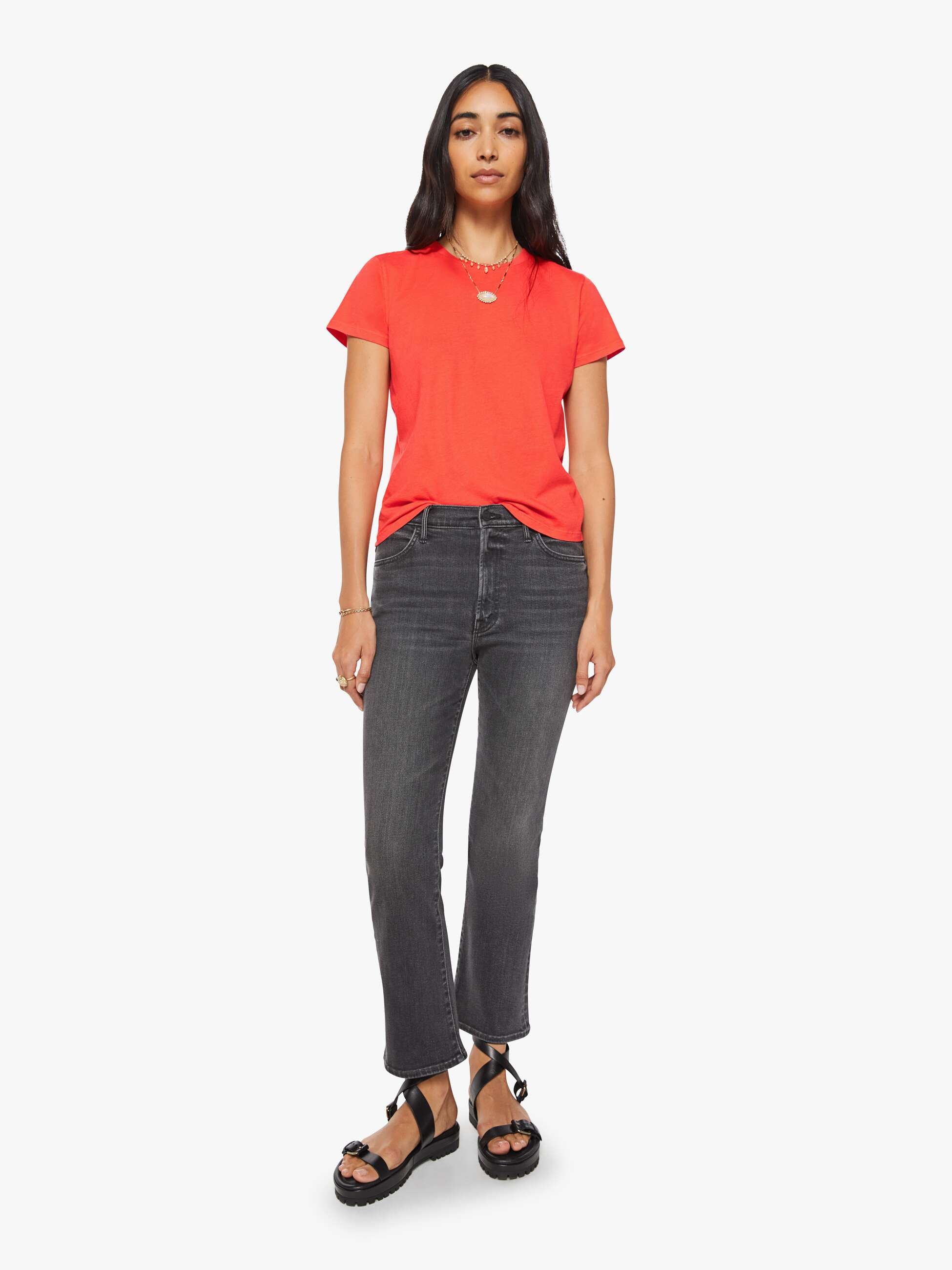 Mother Lil Goodie Goodie Mandarin Red T-Shirt Supima Orange