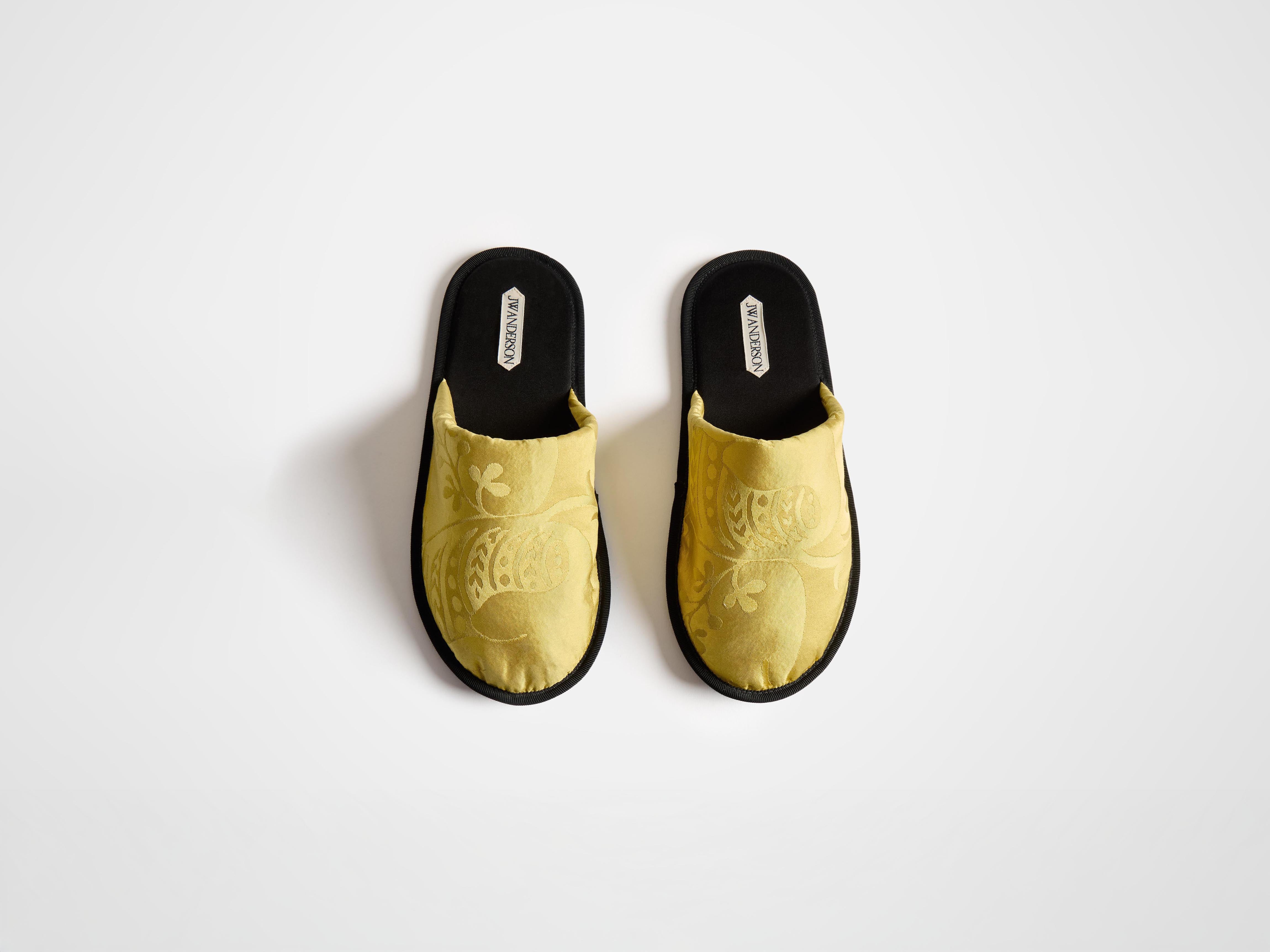 J.W.Anderson Close Toe Slides Citrine Seide Jacquard