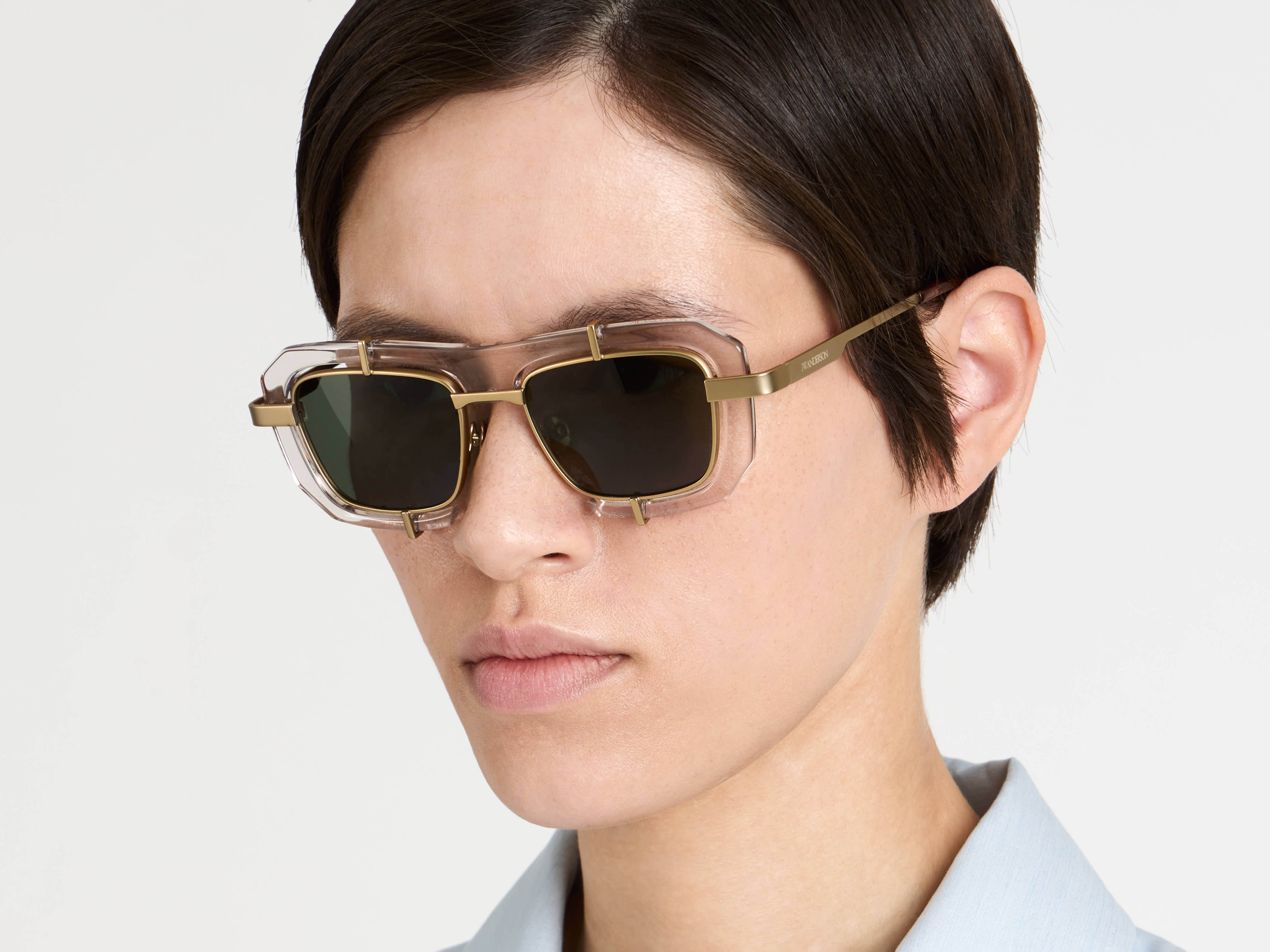 J.W.Anderson JWA03 Geometric Sonnenbrille Clear Unisex
