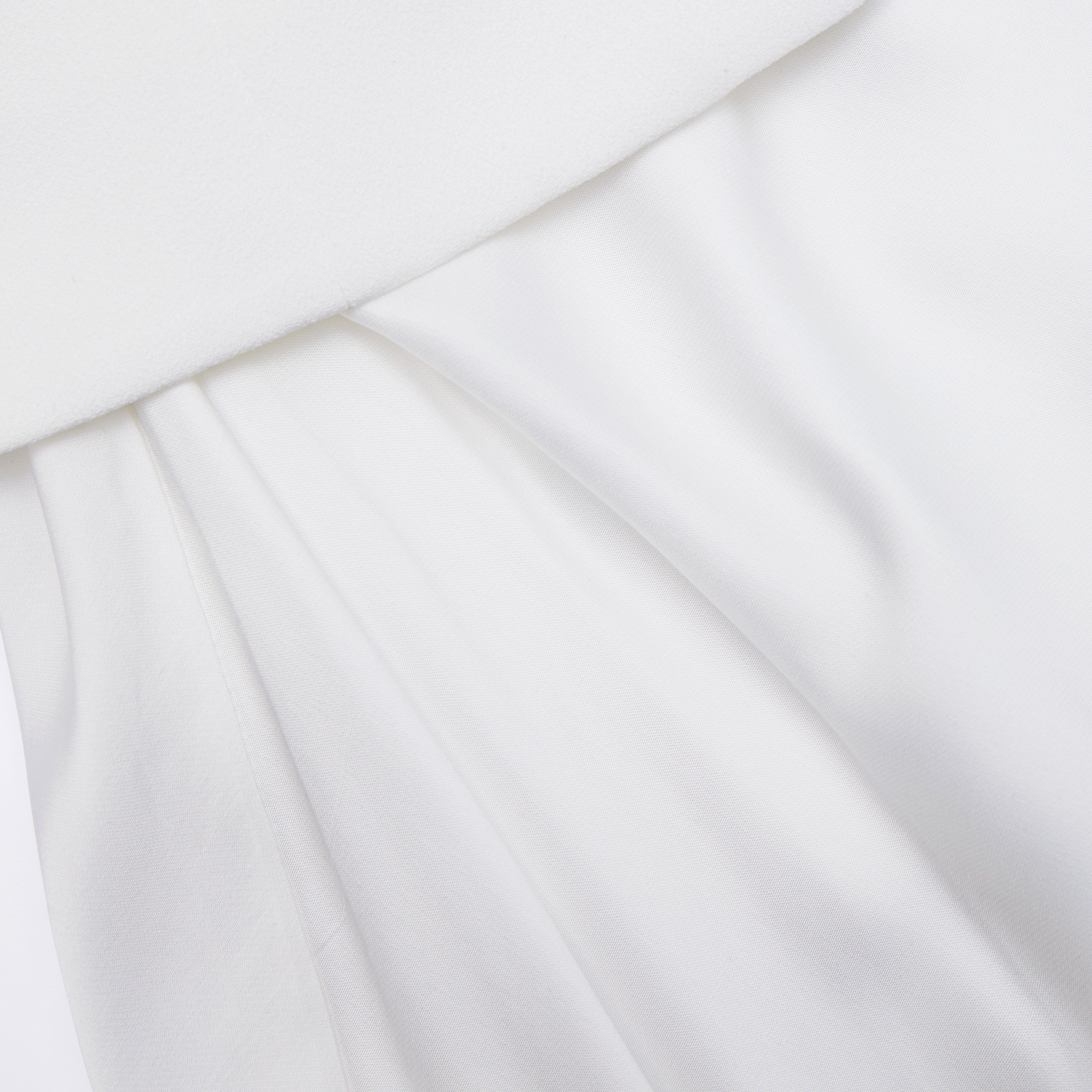 Self Portrait White Crepe Tailored Maxikleid Weiß