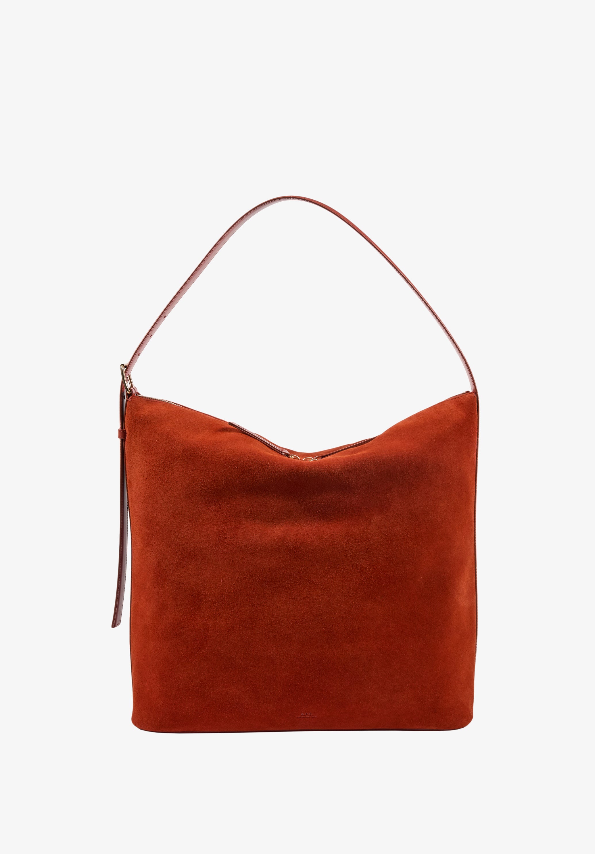 A.P.C. Vera Maxi Tasche orange Wildleder Glattleder TU