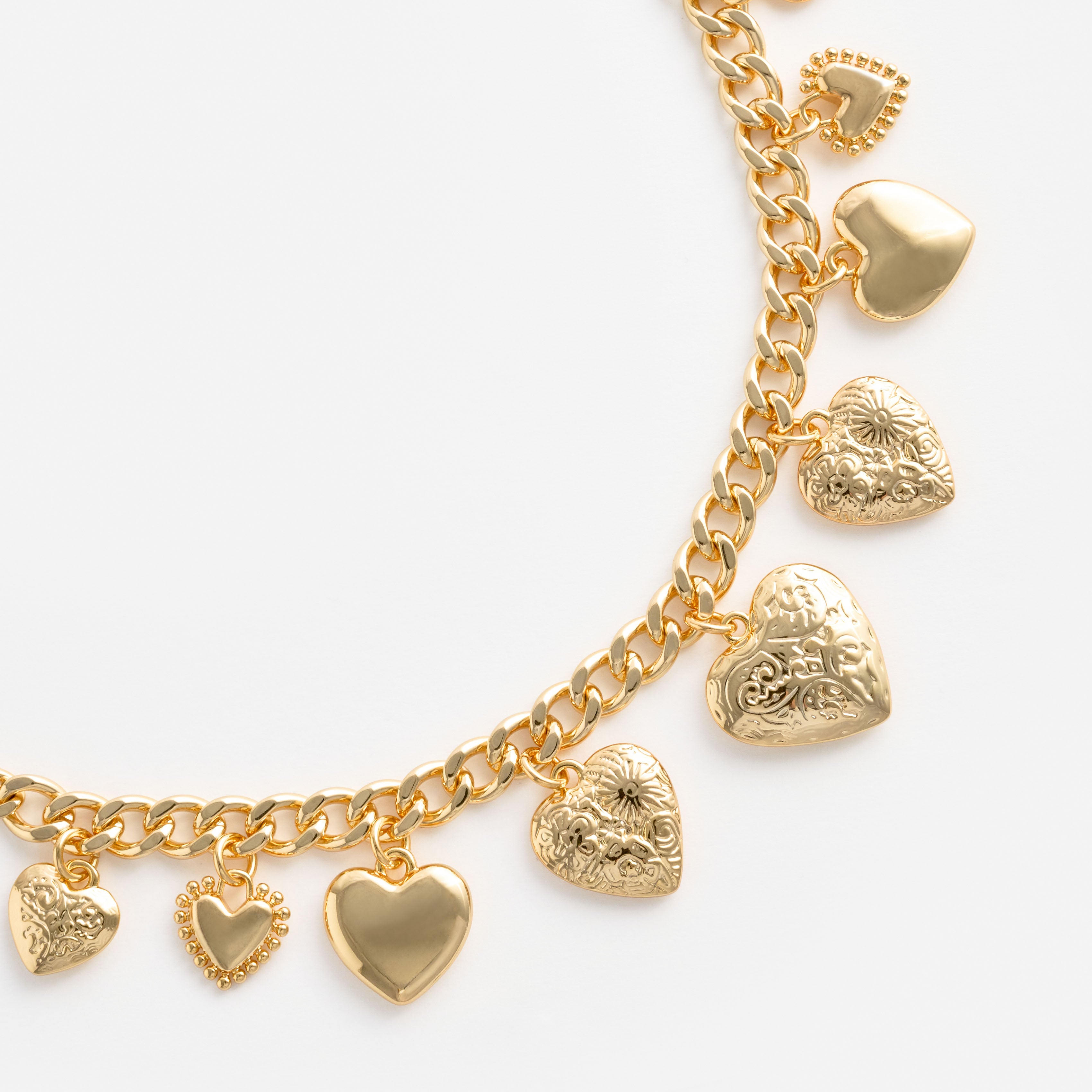 Self Portrait Gold Heart Charm Halskette Gold One Size