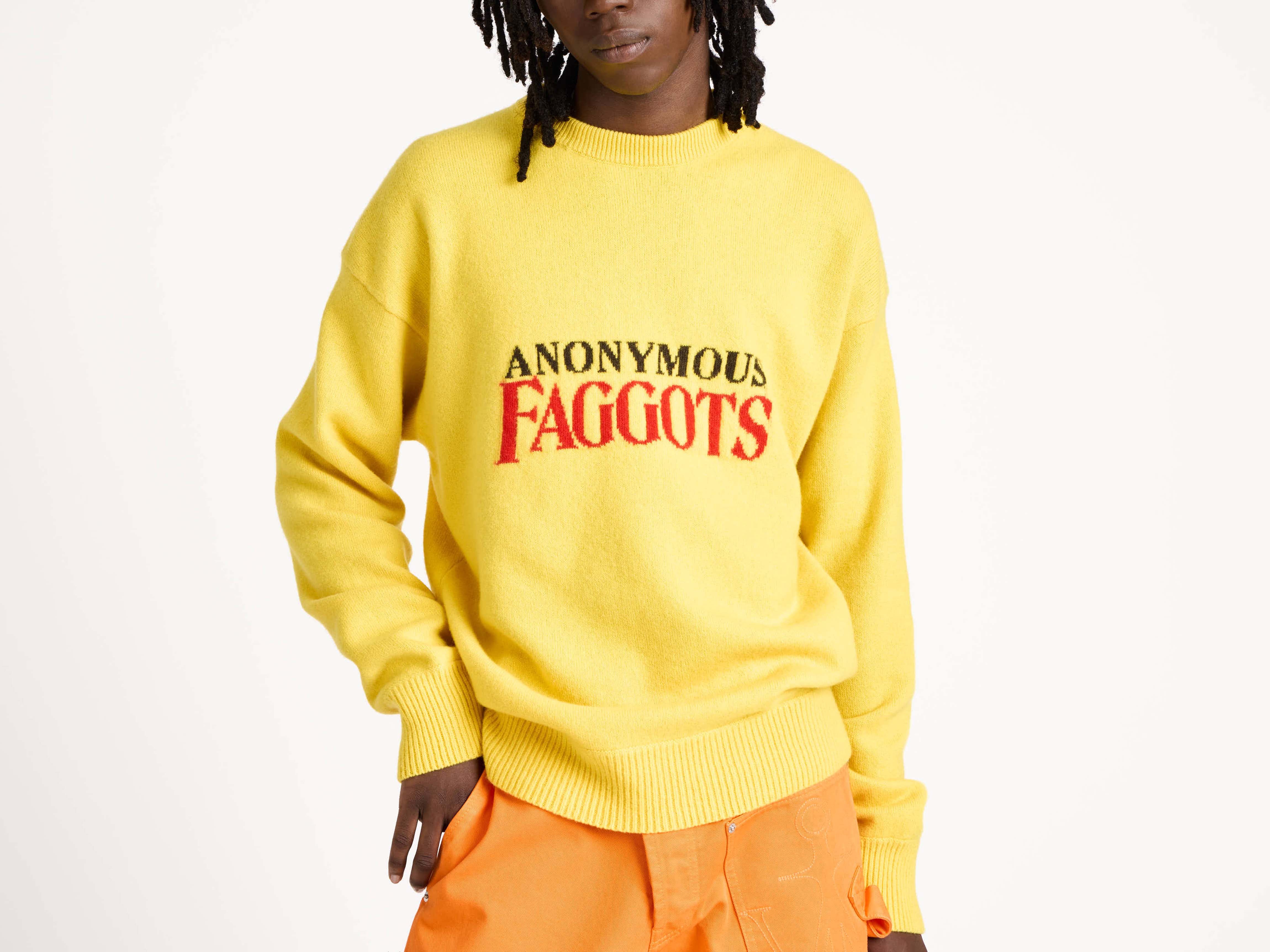 J.W.Anderson Anonymous Faggots Pullover Gelb Herren