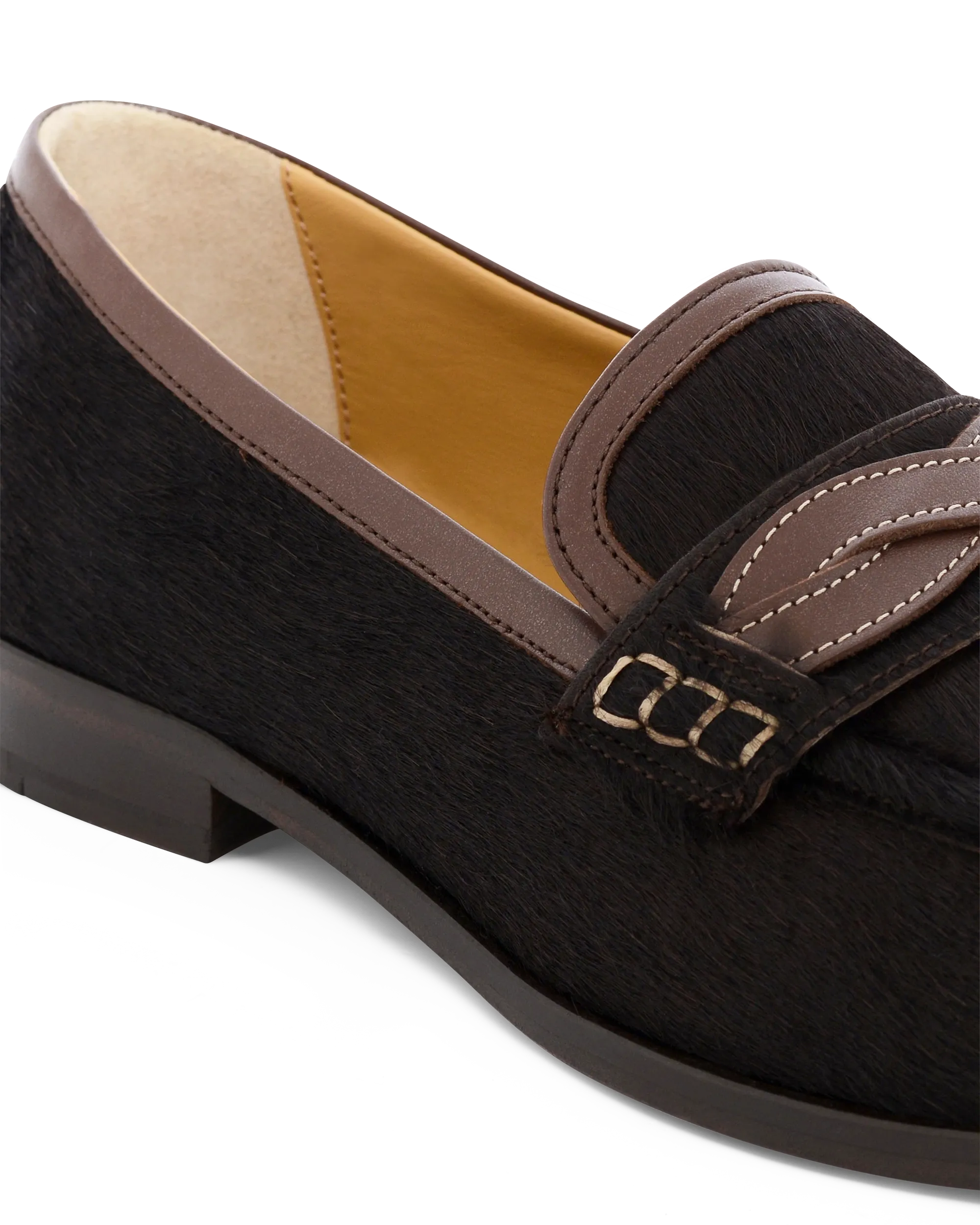 Drôle De Monsieur Mocassin Tresse Loafer Dunkelbraun Leder