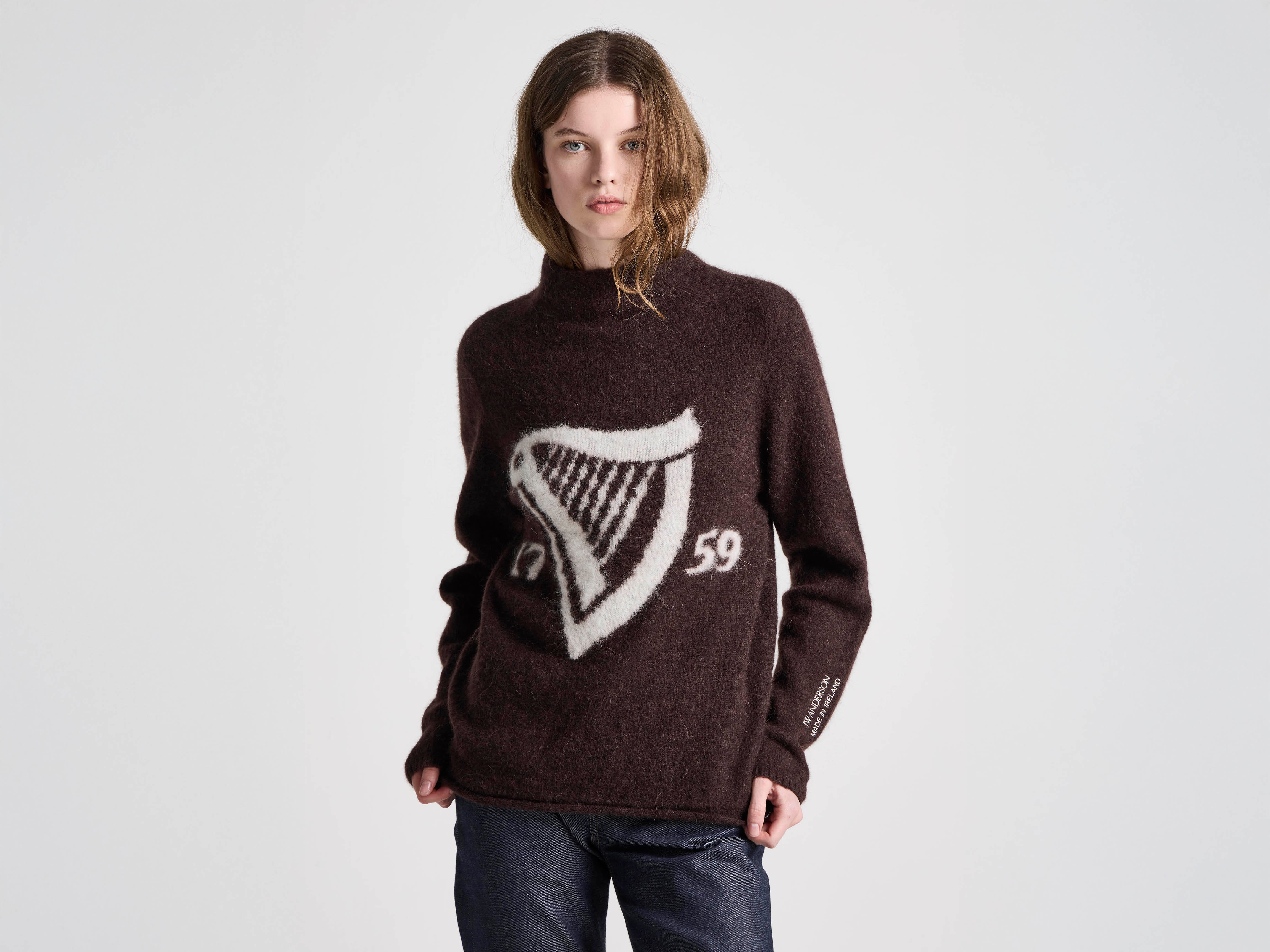 J.W.Anderson Guinness Harp Jumper Braun Alpaka Unisex