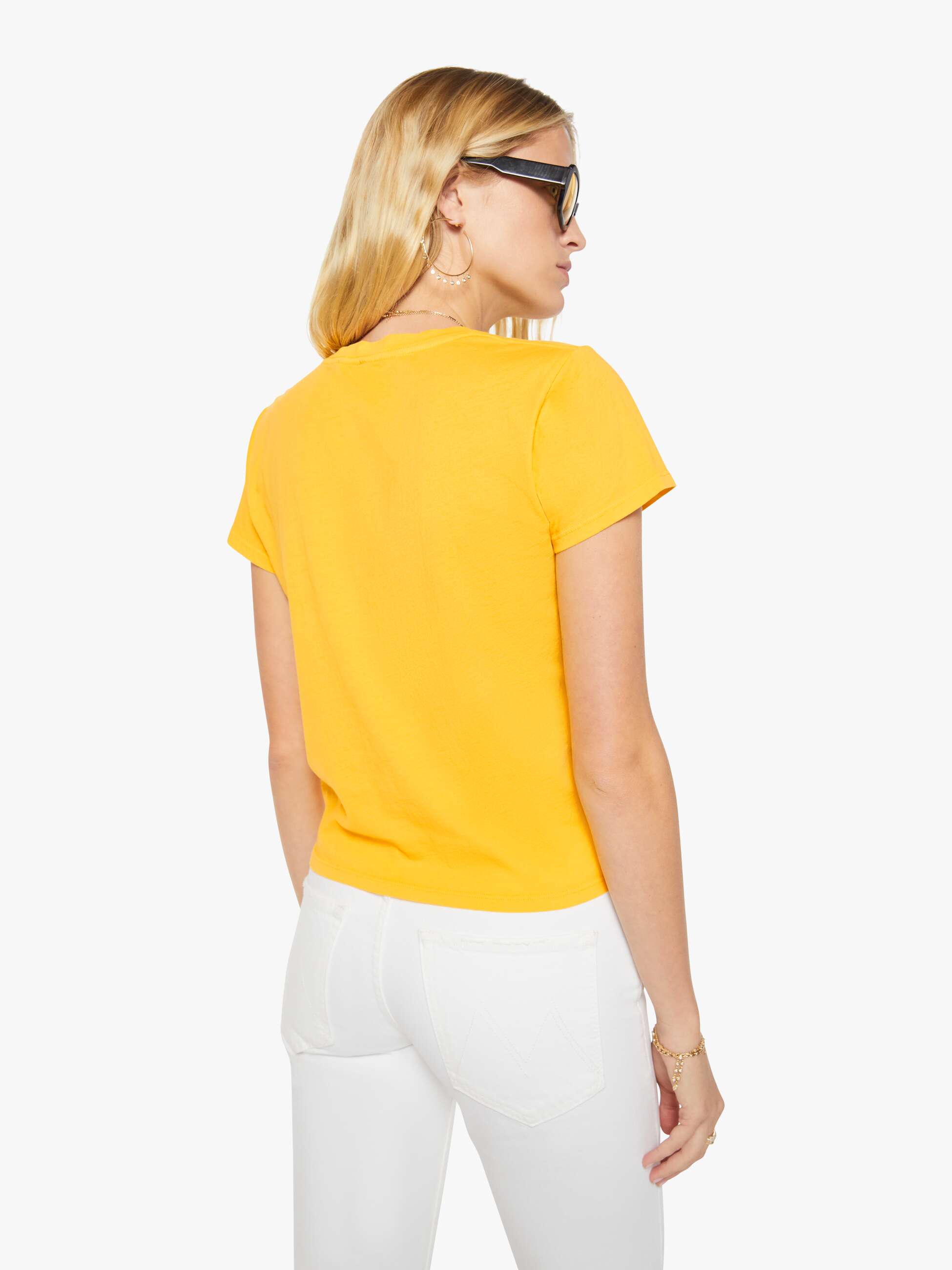 Mother The Lil Goodie Goodie T-Shirt Gelb Print Supima