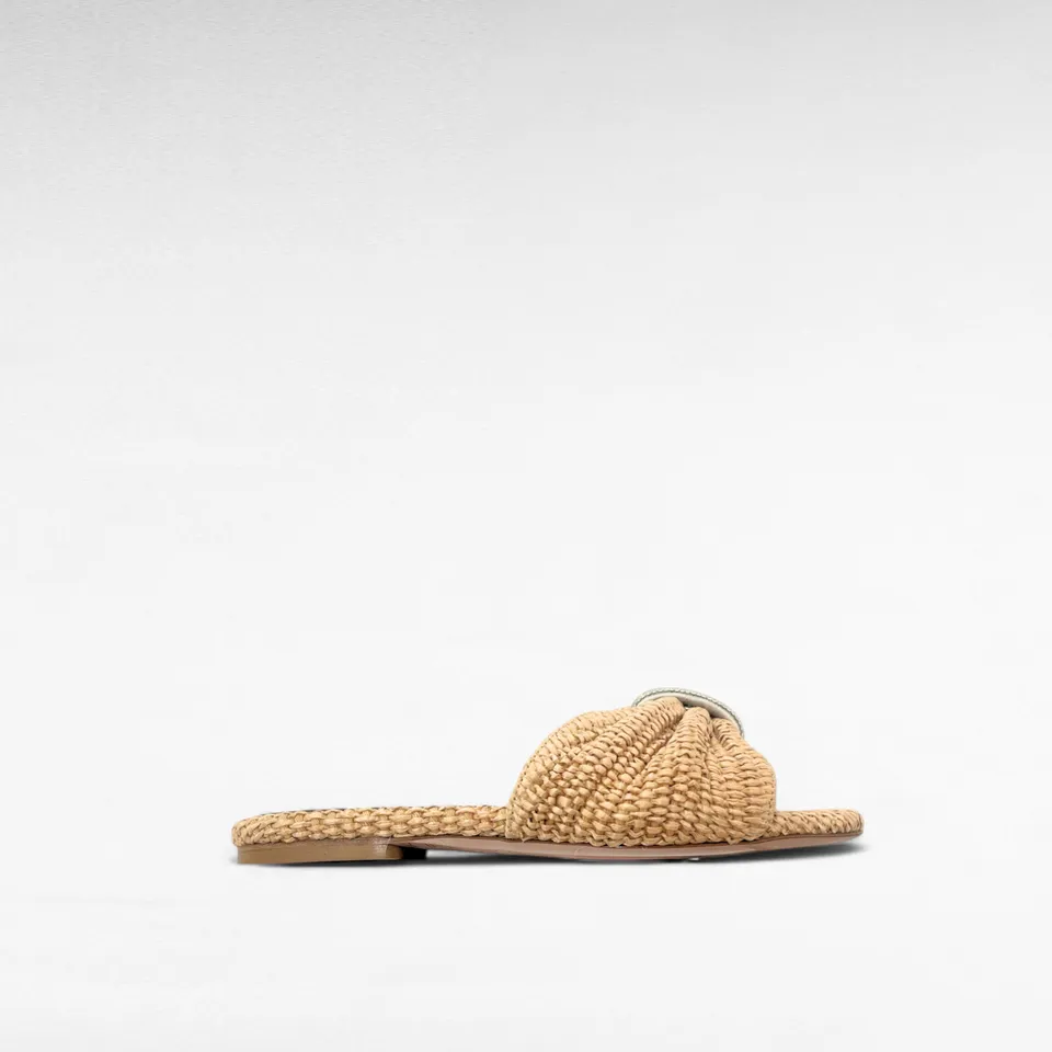 Gedebe Nora Flat Ballerina Raffia Natur Größe 38