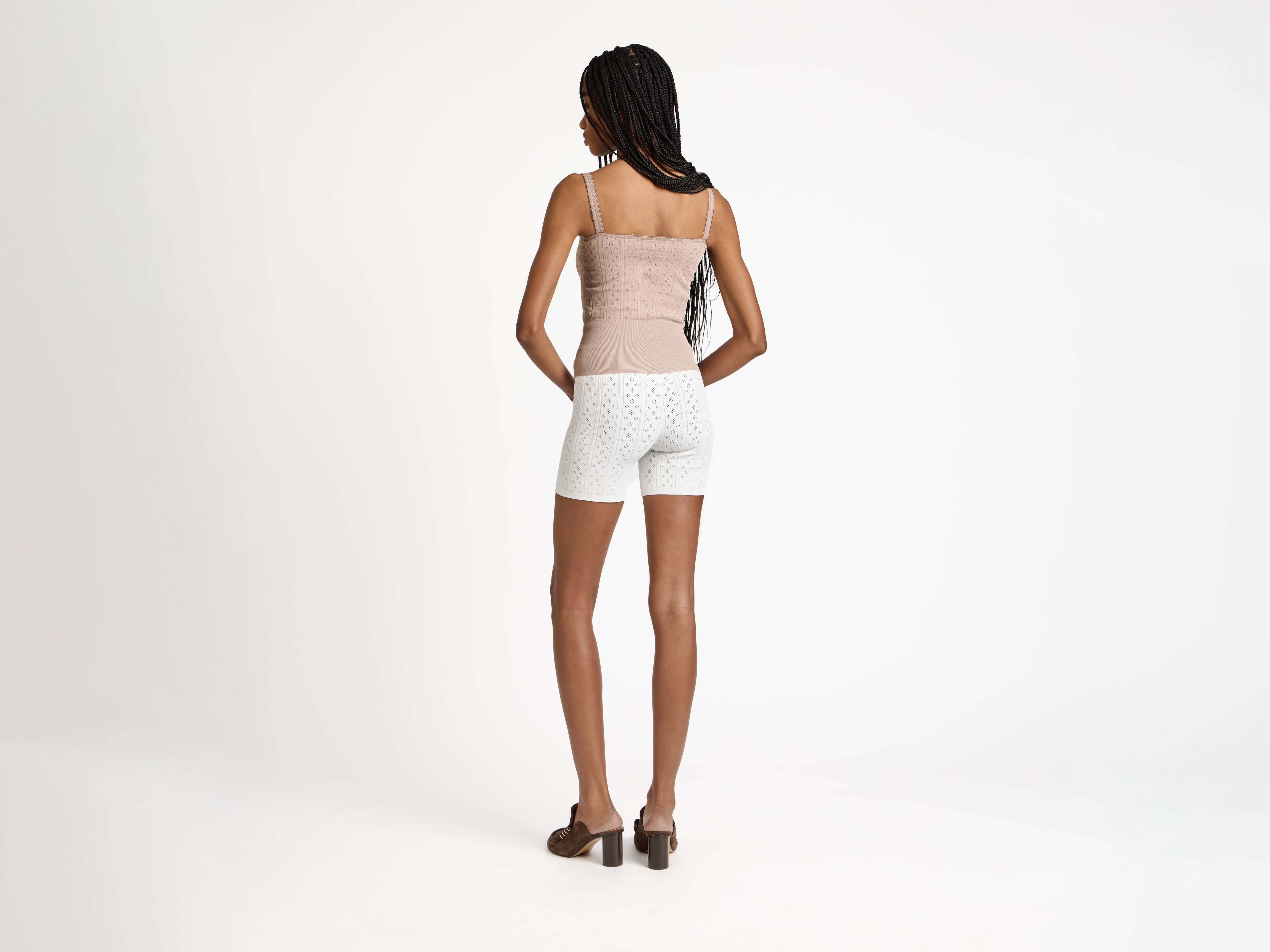 J.W.Anderson Knitwear Pointelle Cami Top Taupe Viskose