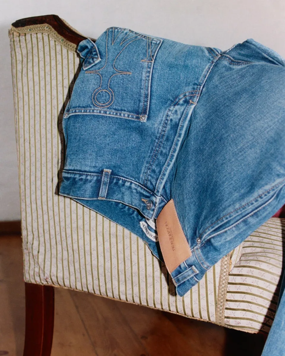 J.W.Anderson Twisted Workwear Jeans Mid Blue Denim