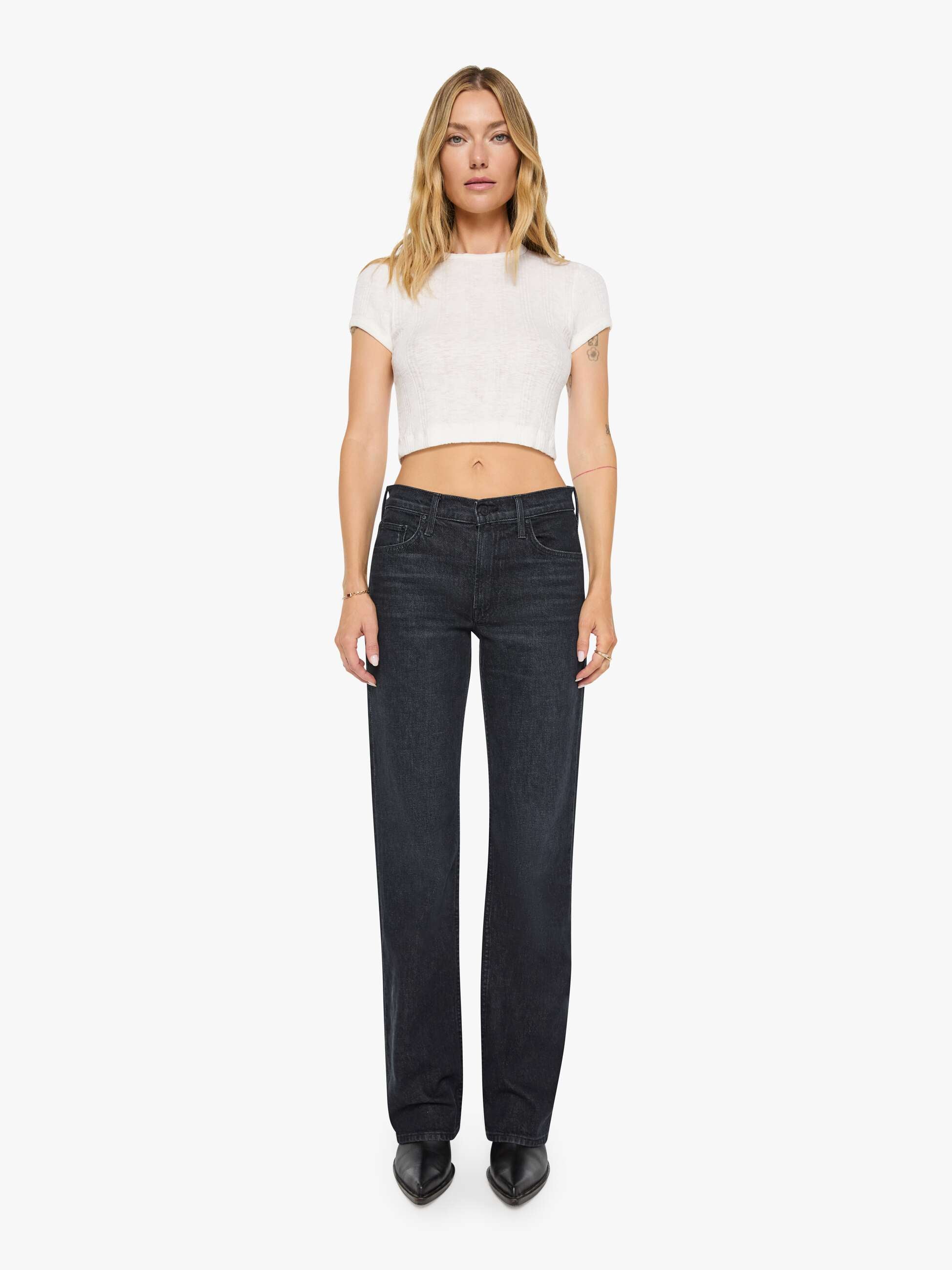 Mother The Reifler Straight Jeans Schwarz Superior