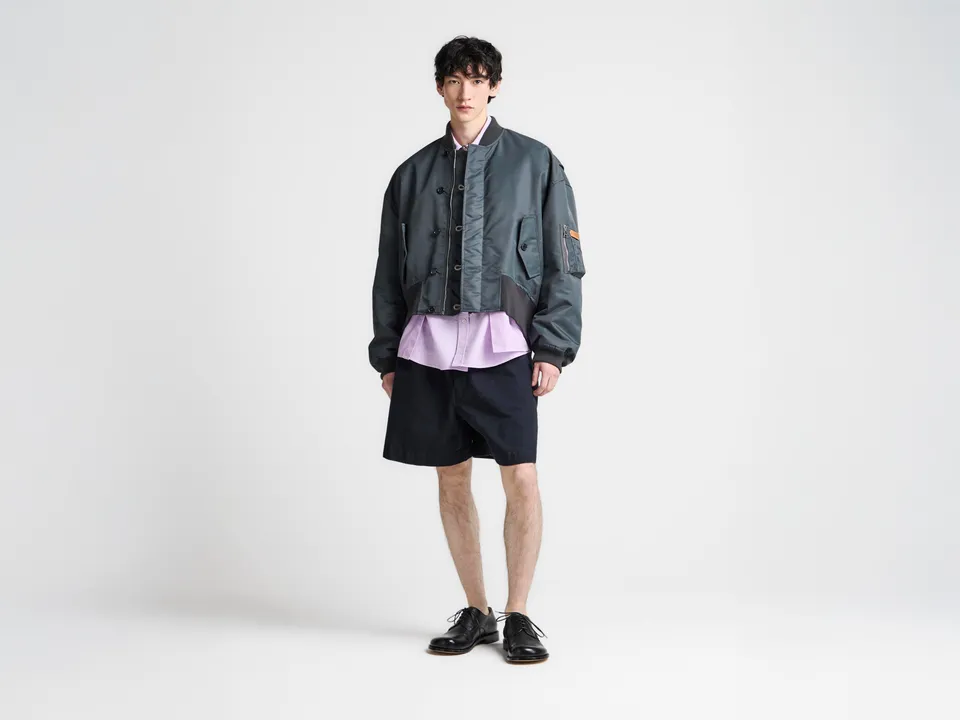 J.W.Anderson Bomberjacke Oversized Nylon Dunkelgrau Herren