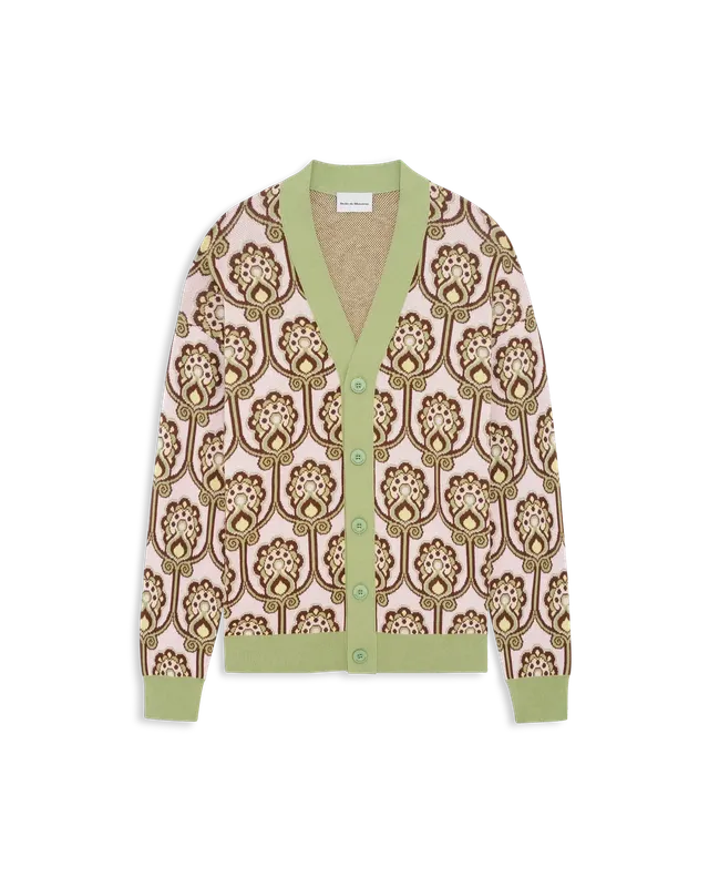 Drôle De Monsieur Cardigan Tapisserie Florale Strickjacke Rosa