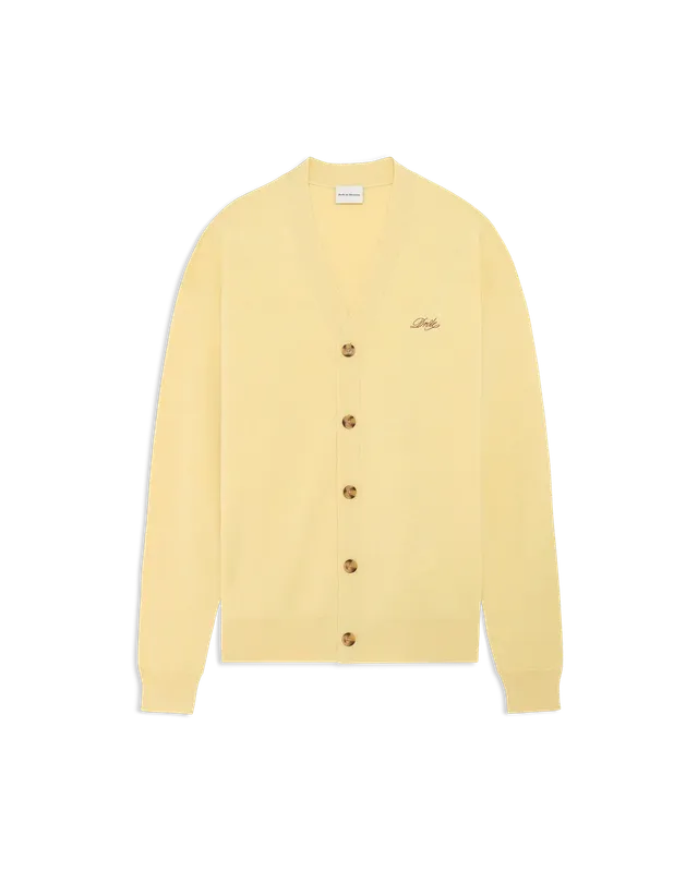 Drôle de Monsieur Cardigan Drôle Strickjacke Hellgelb Wolle