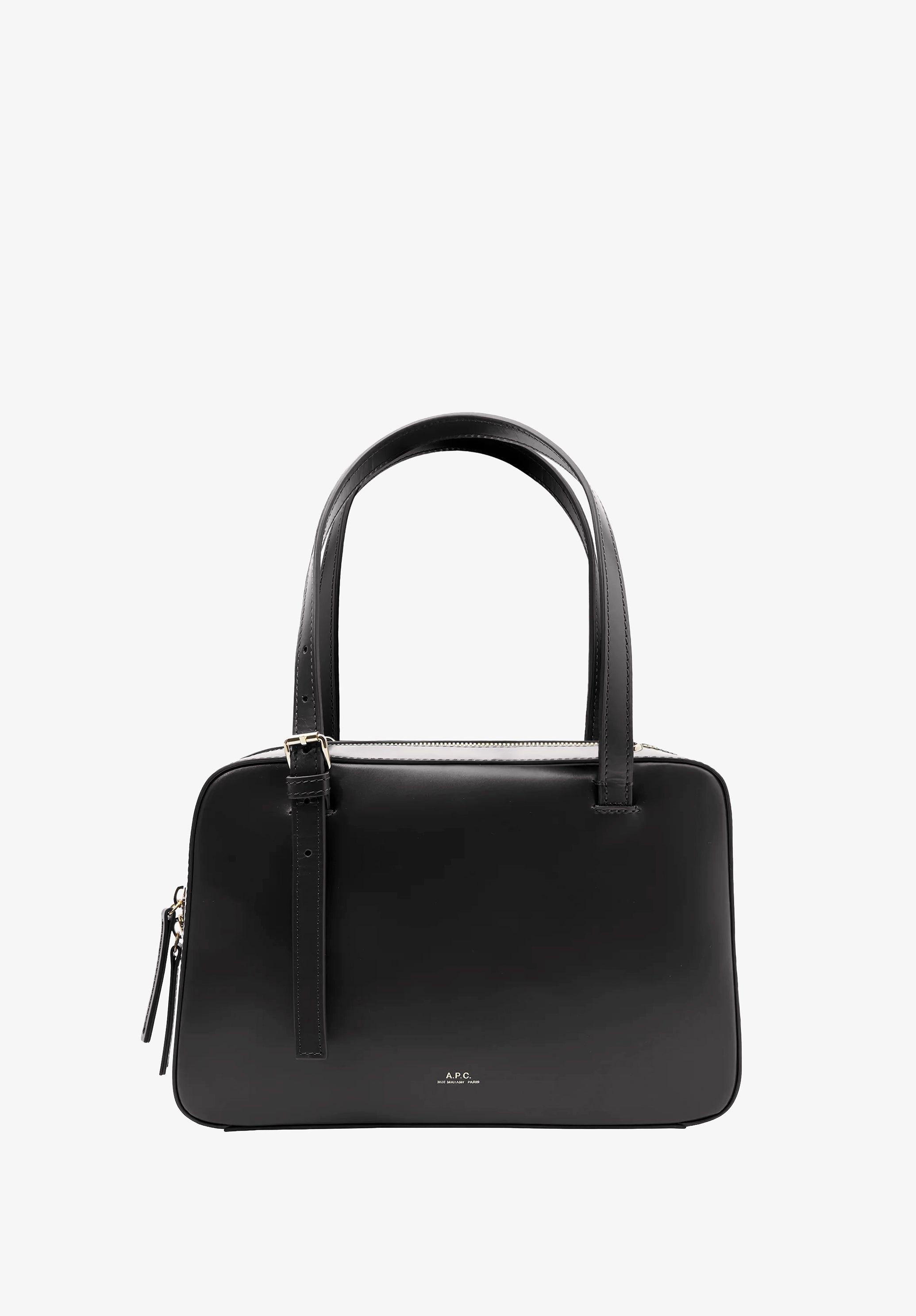 A.P.C. Virginie Box Tasche TU Glattleder Gold-Schnallen