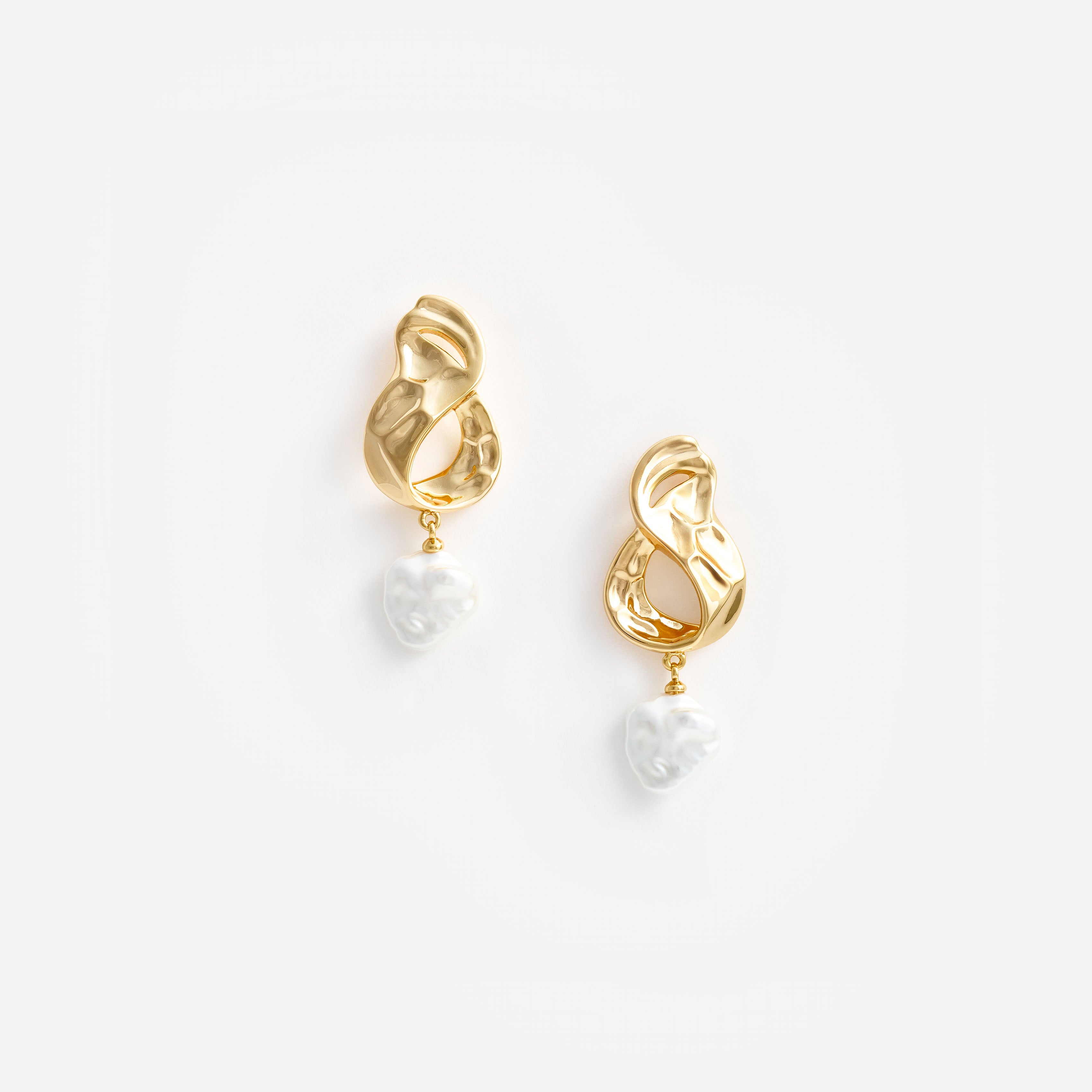 Self Portrait Gold Link Perlenohrringe Gold One Size Perle