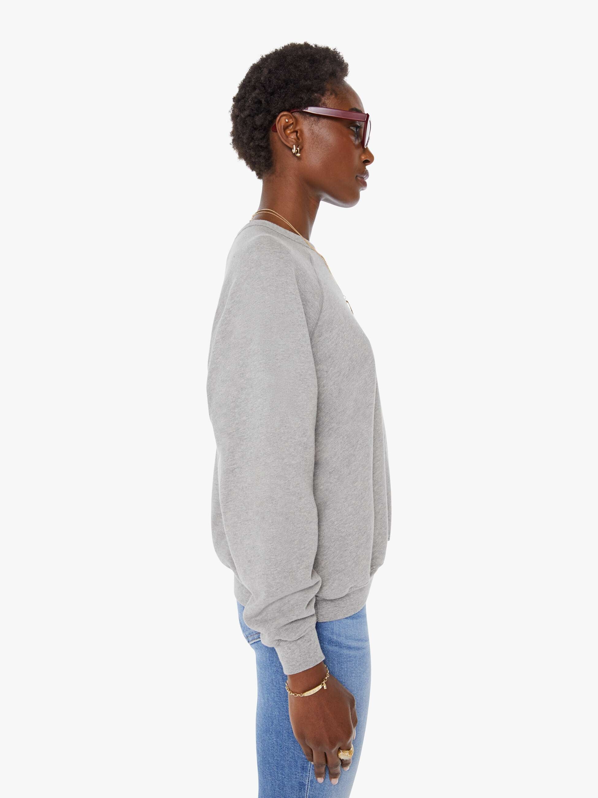 Mother The Biggie Concert Sweatshirt Heather Grey Baumwolle