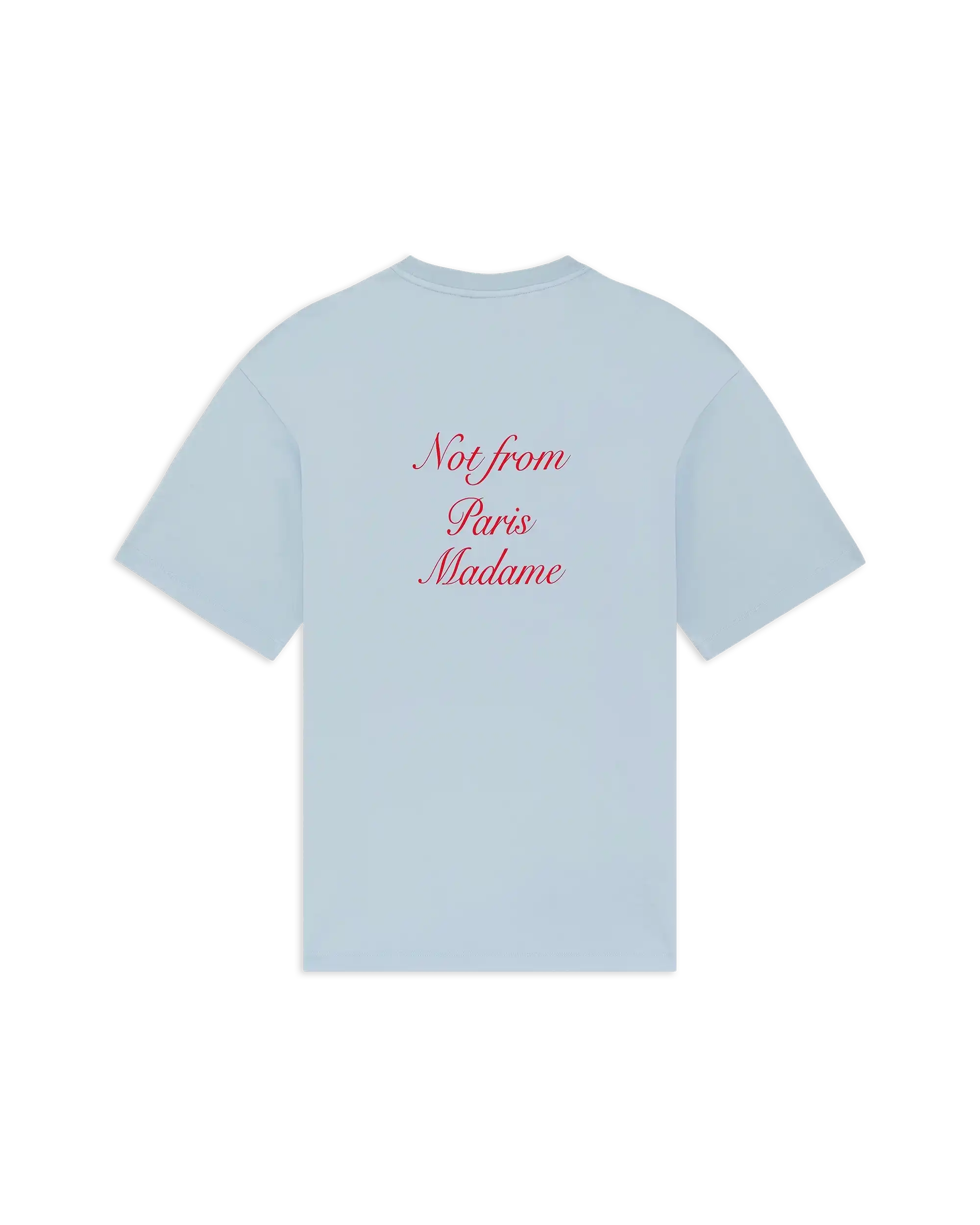 Drôle De Monsieur Slogan Calligraphy T-Shirt hellblau Baumwolle
