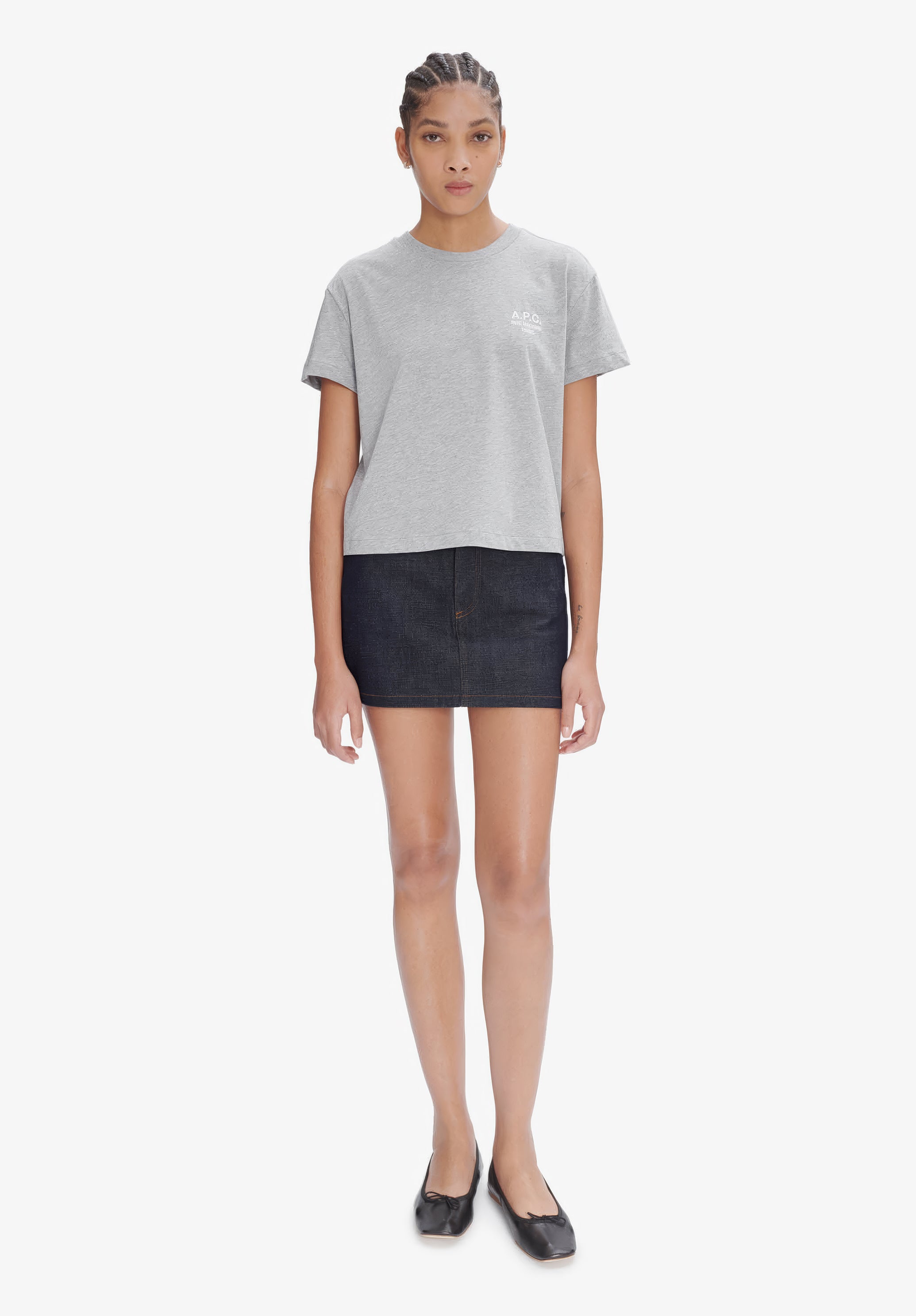 A.P.C. Minirock Raw Denim Japan hohe Taille