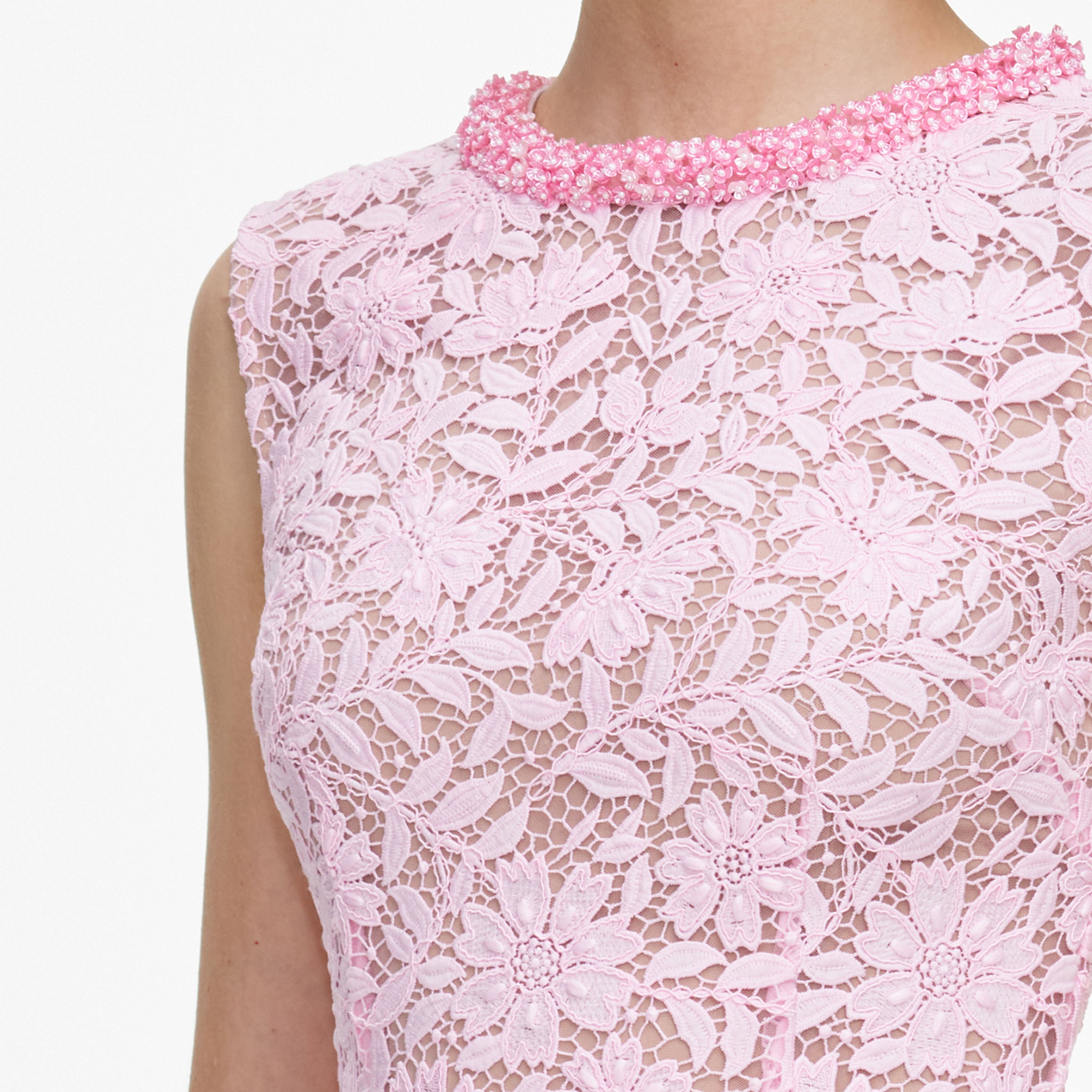 Self Portrait Pink Lace Midikleid UK 8 Spitze