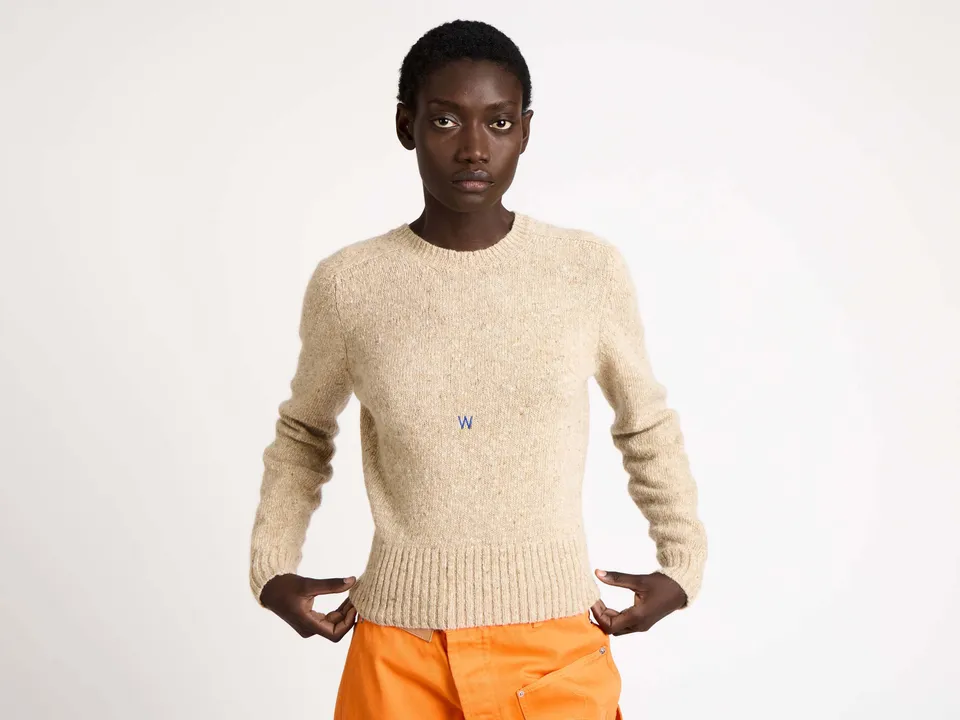 J.W.Anderson Embroidered Jumper Pullover Oatmeal