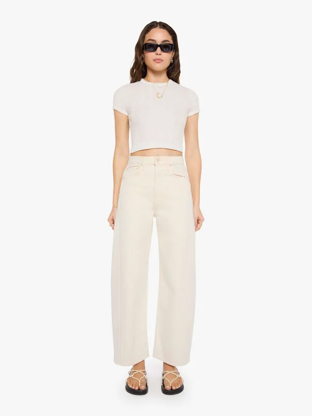 Mother Denim Half-Pipe Jeans Act Natural Weiß Barrel Leg