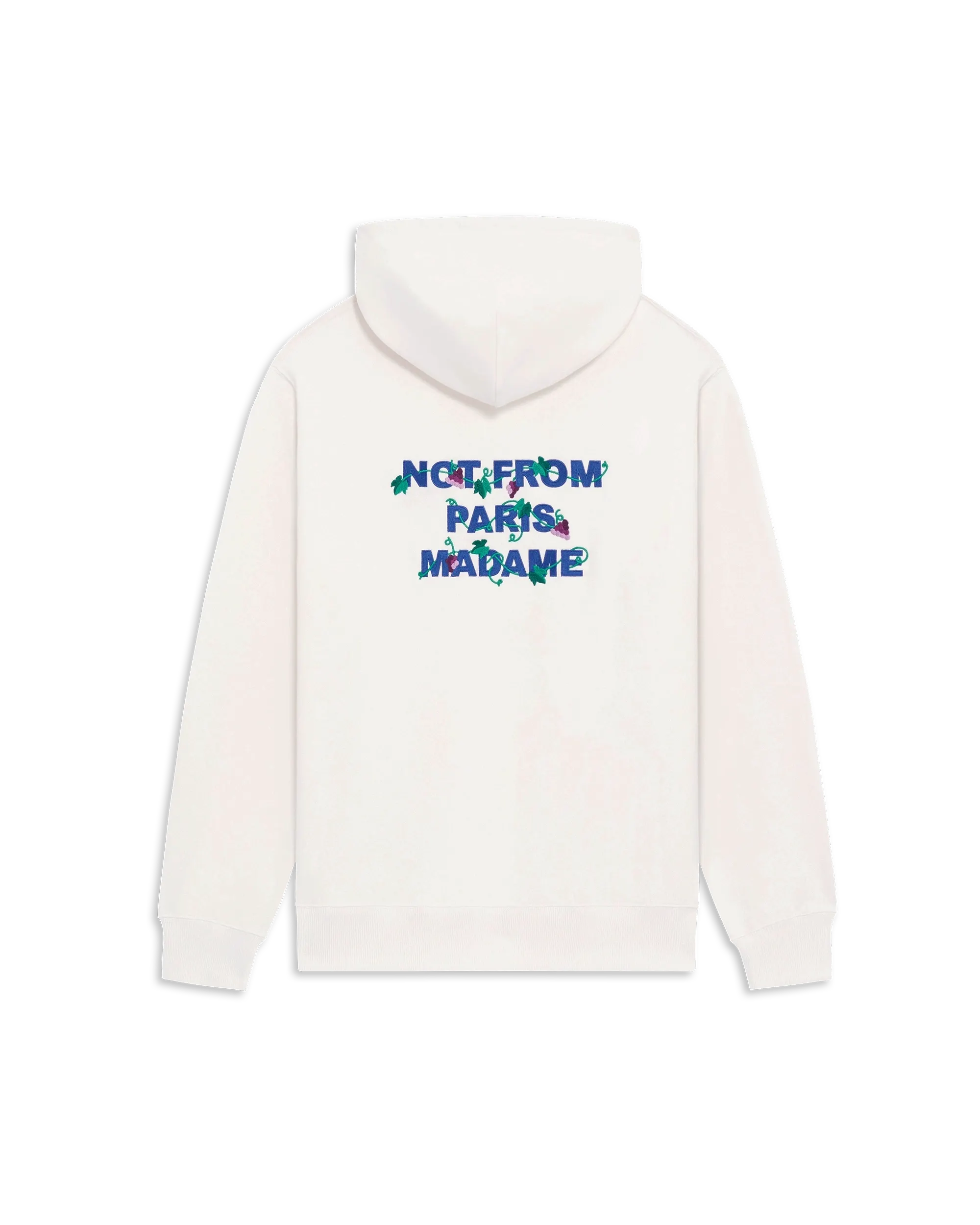 Drôle De Monsieur Vine Embroidered Slogan Hoodie Hoodie off-white