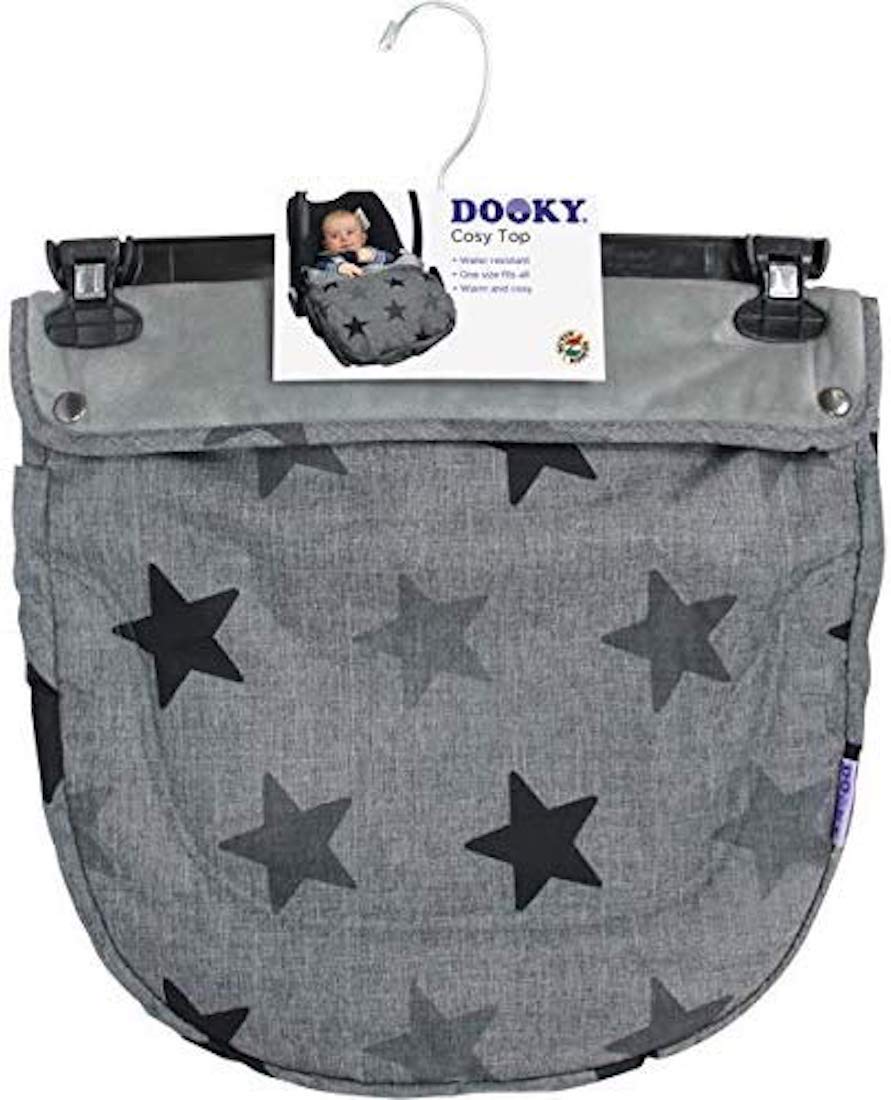 Dooky Cosy Top Grey Stars Fußsack Babyschale 0+ Universal