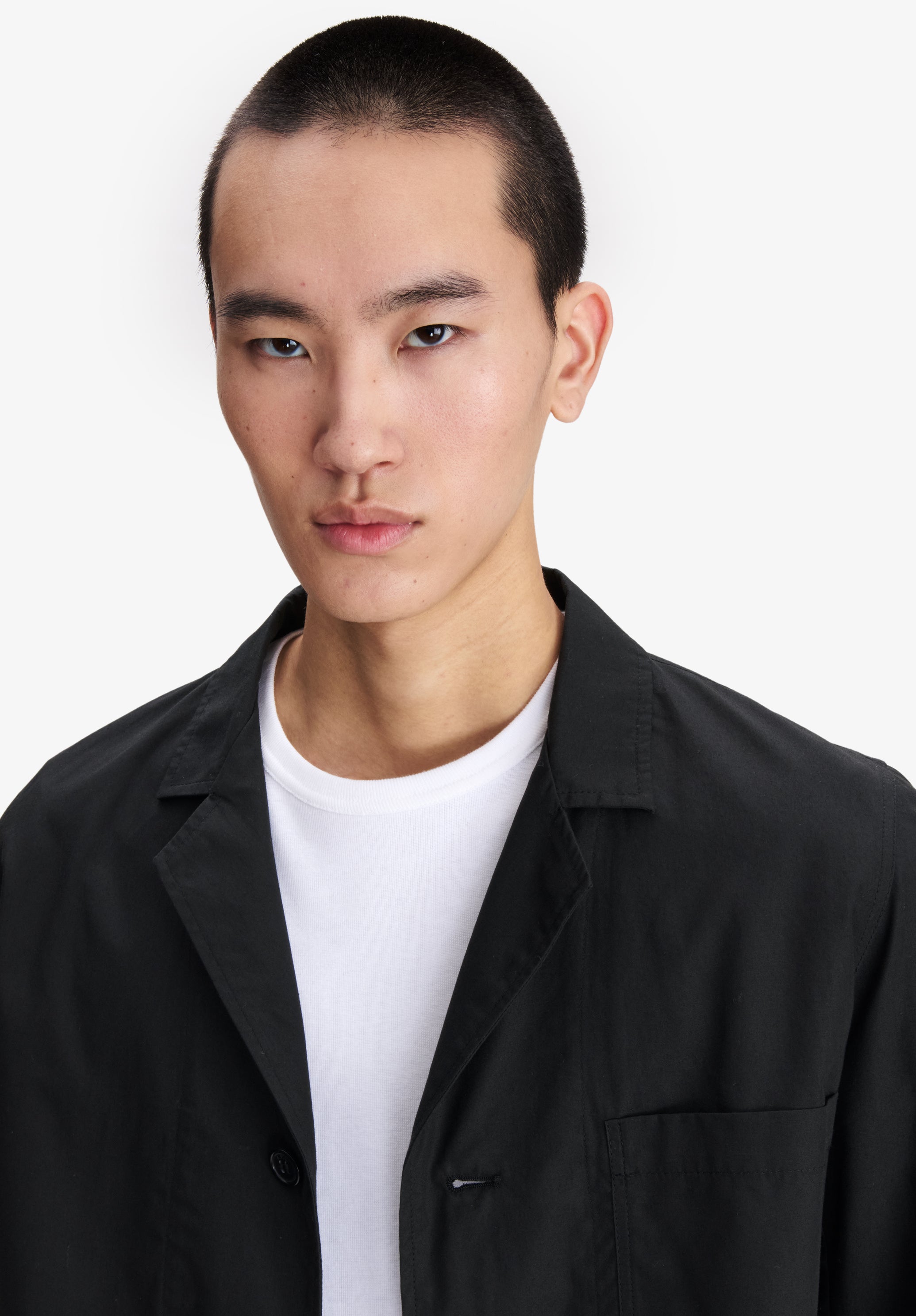A.P.C. Blazer schwarz Baumwolle gerader Schnitt Gr. M