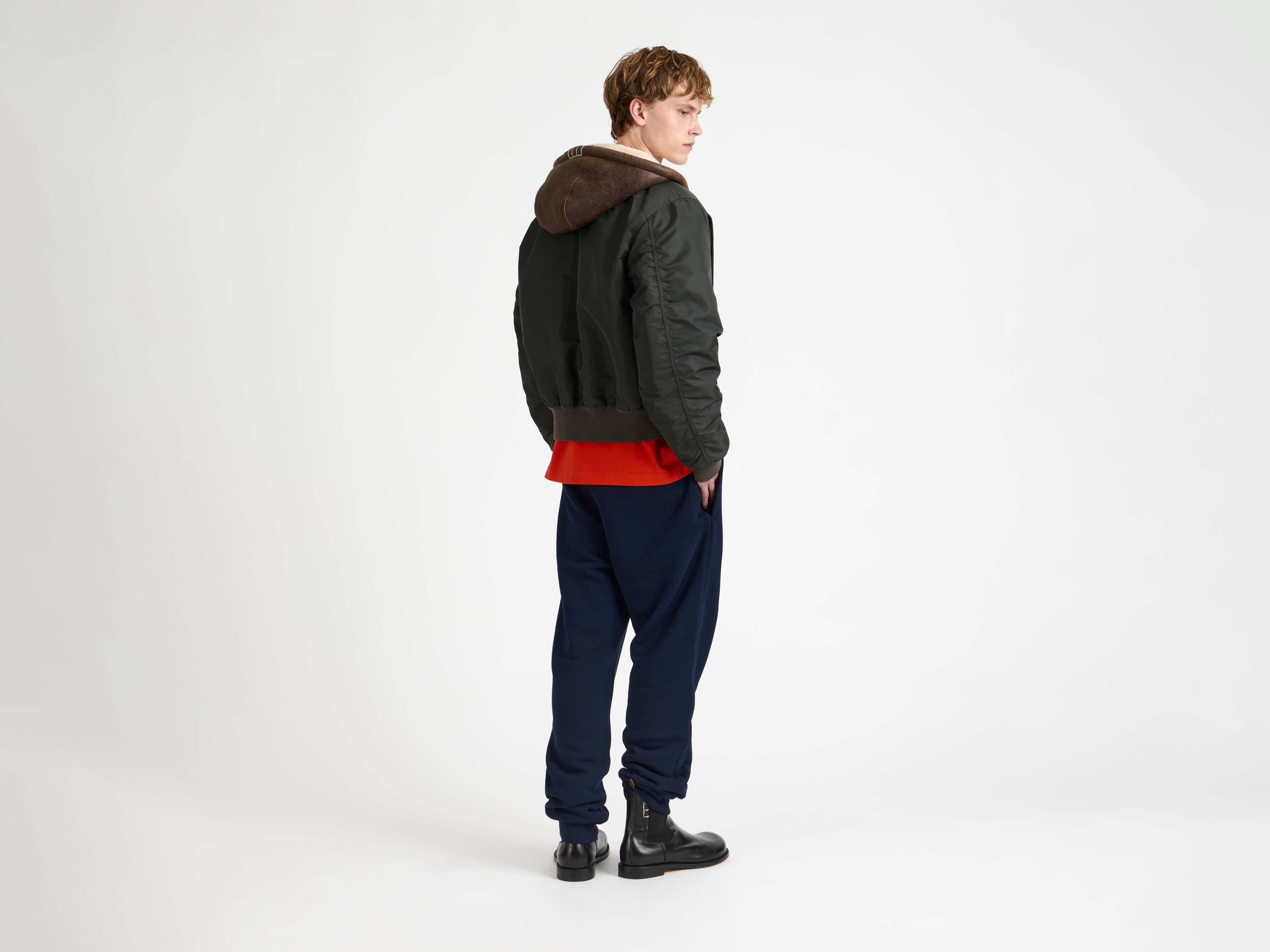 J.W.Anderson Hooded Bomber Jacke Herren Dunkelkhaki Kapuze
