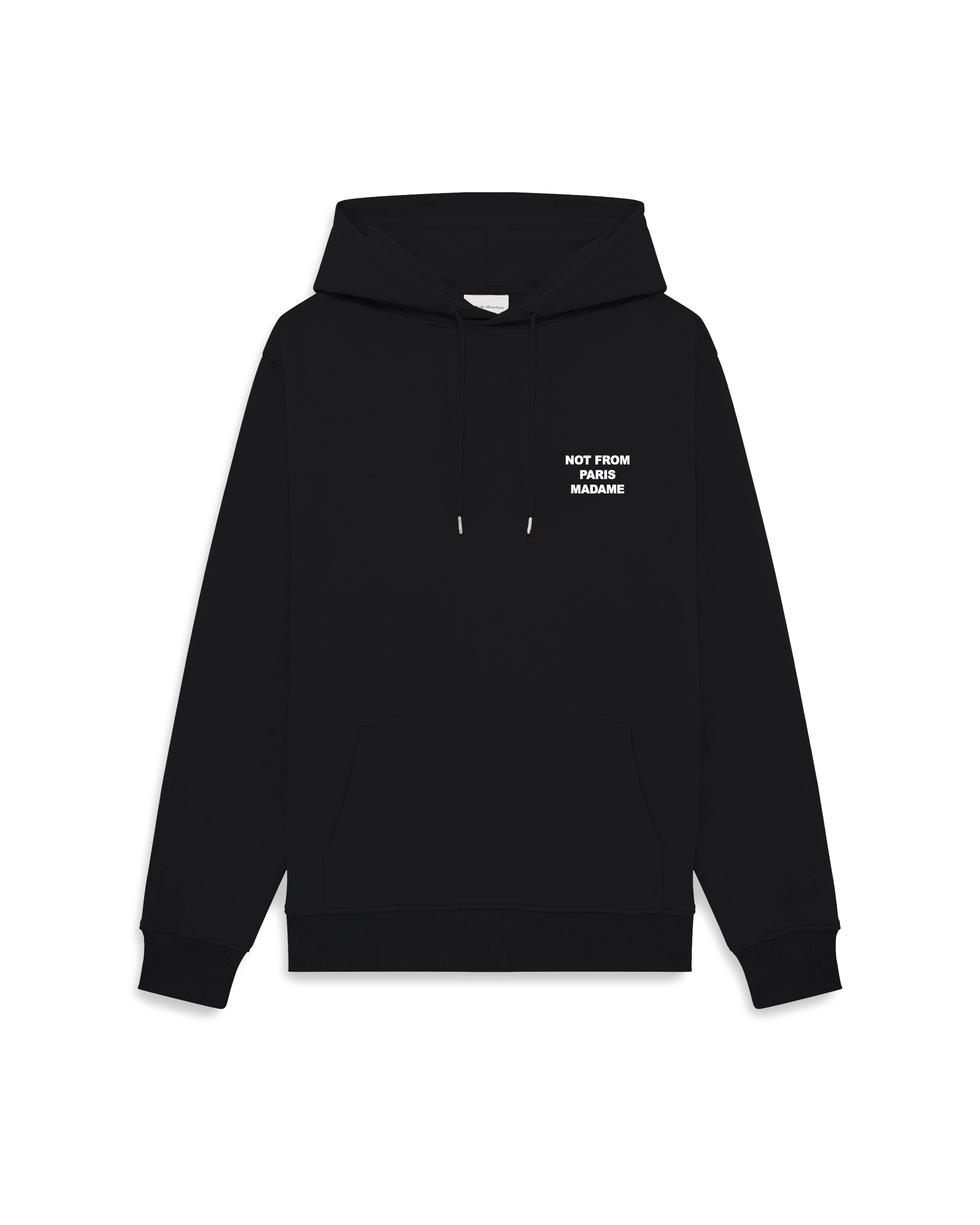 Drôle De Monsieur Le Hoodie Slogan Hoodie Schwarz Baumwolle