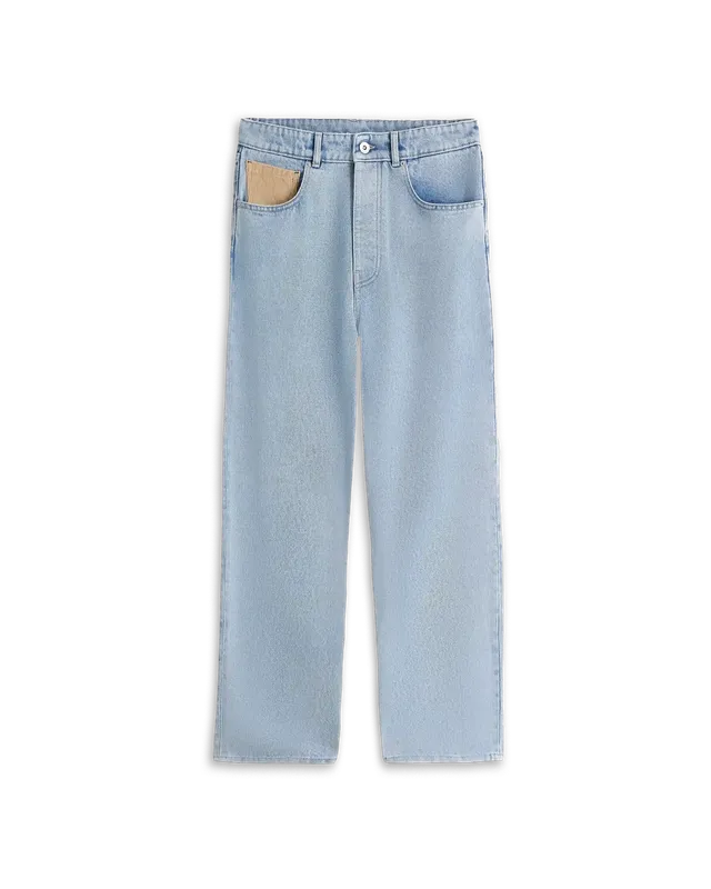 Drôle De Monsieur Le Jean Droit Délavé Jeans hellblau Baumwolle