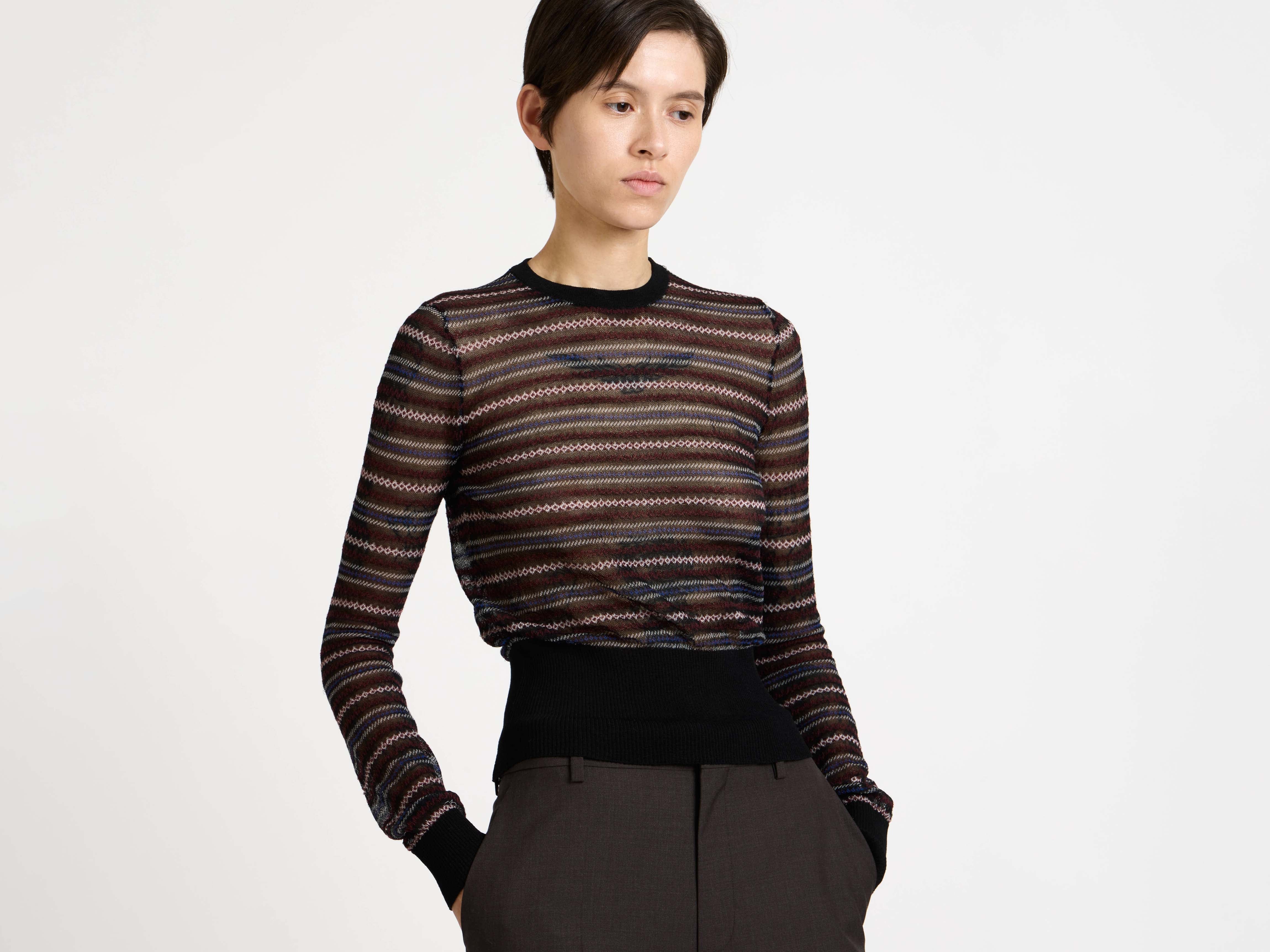 J.W.Anderson Fairisle Top Strickpullover Schwarz