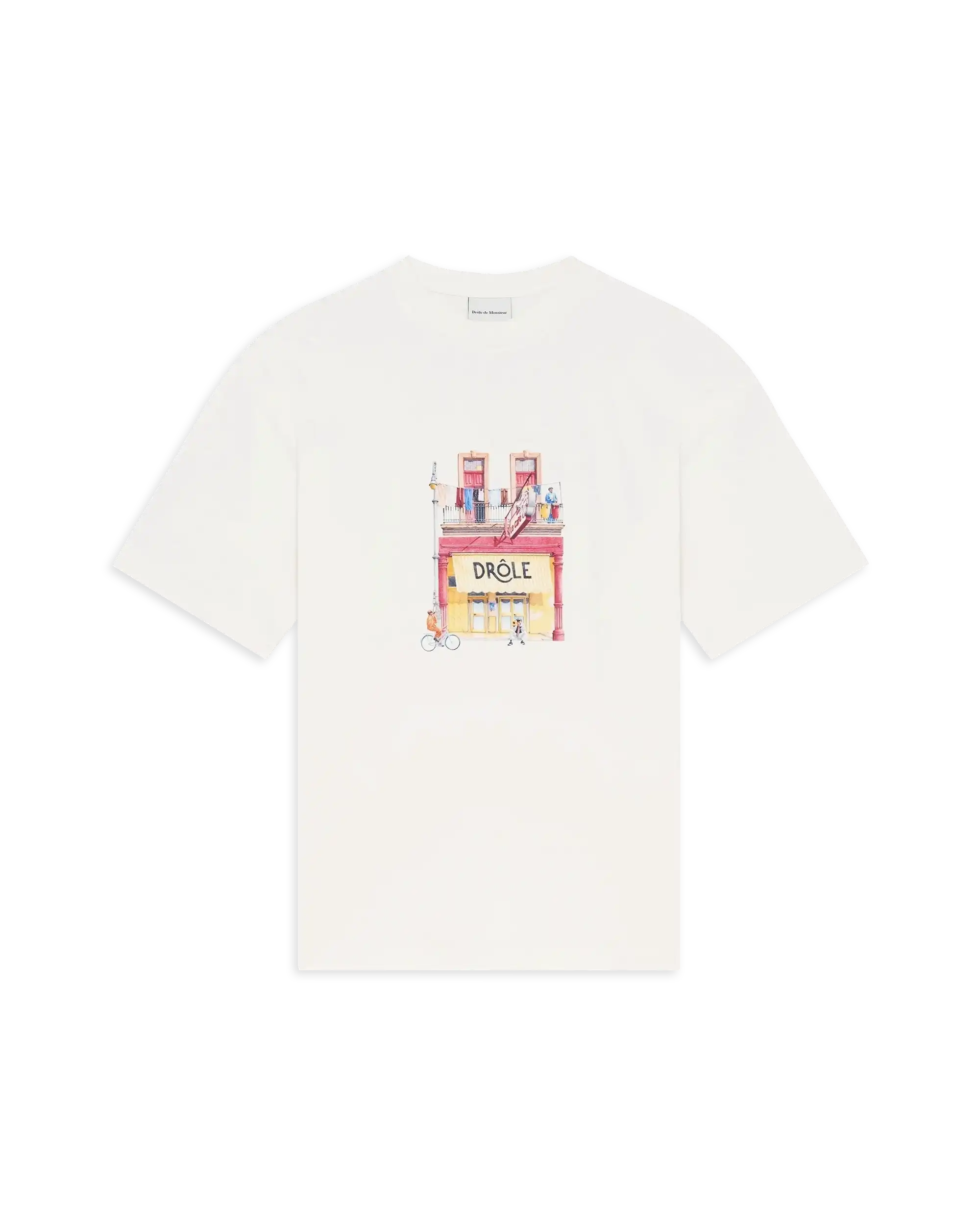 Drôle De Monsieur T-Shirt Drôle Café T-Shirt Off White