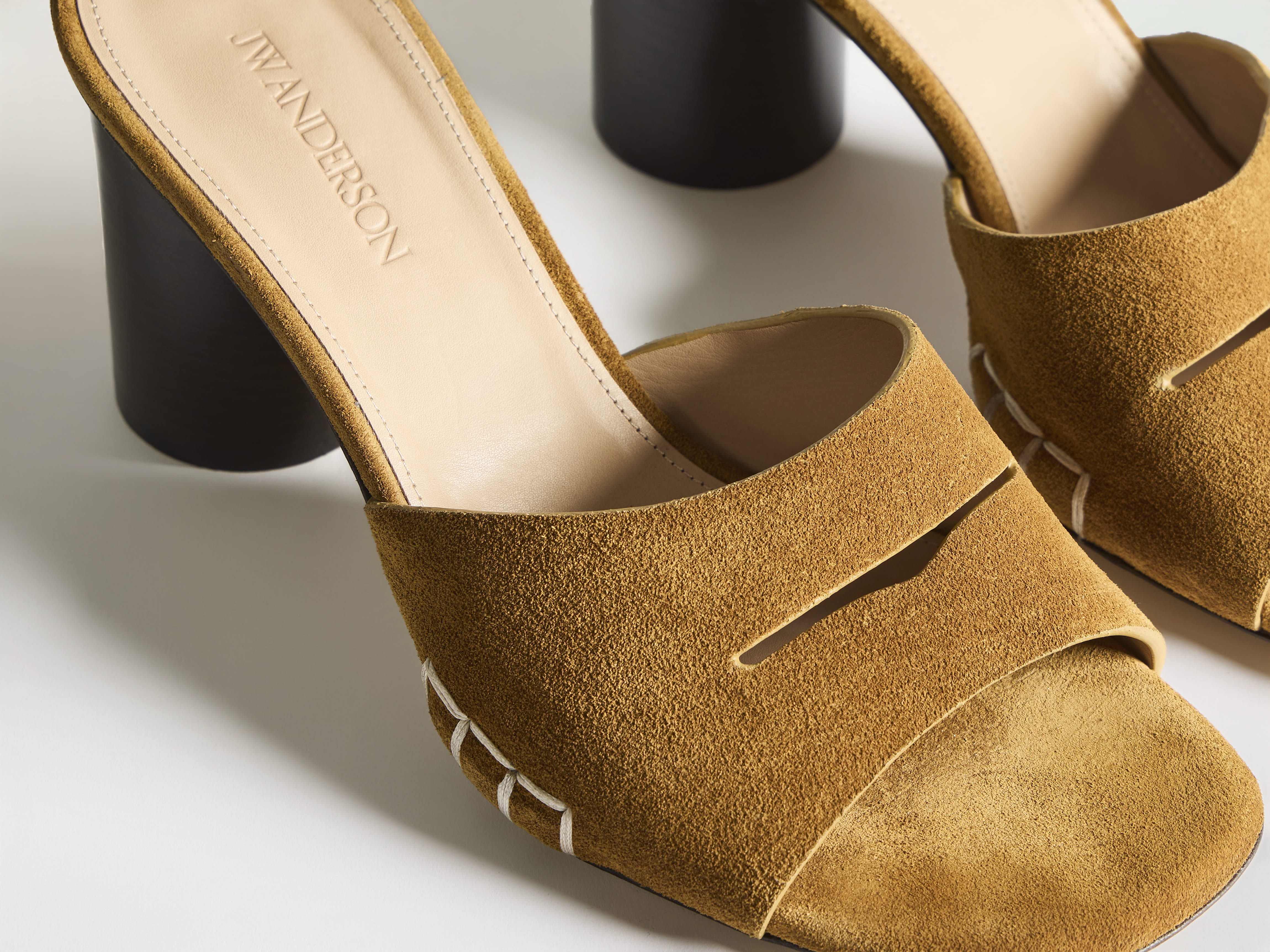 J.W.Anderson Loafer Mule Sandale Caramel Wildleder 38