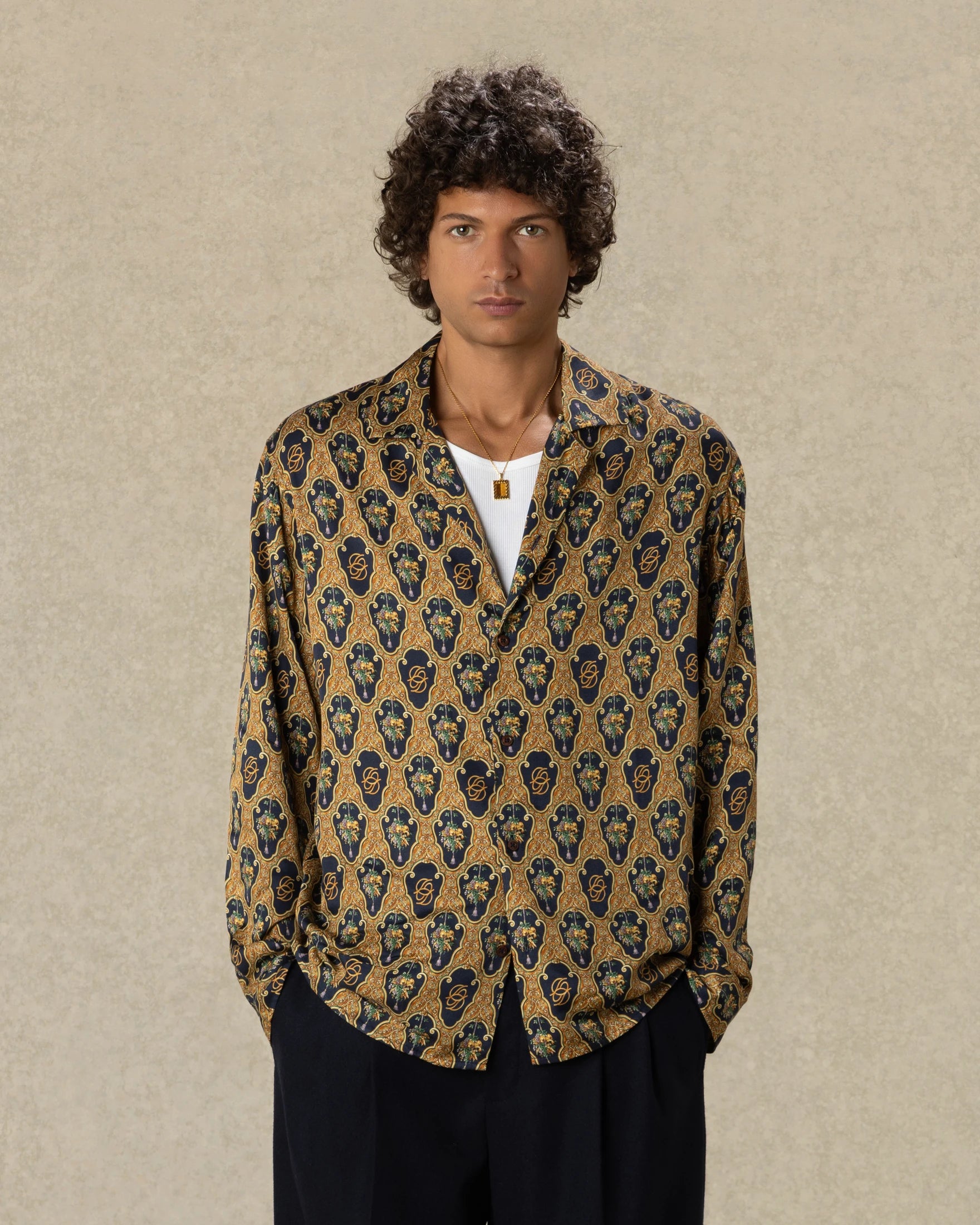 Drôle De Monsieur Baroque Grapes Hemd Multicolor Viskose