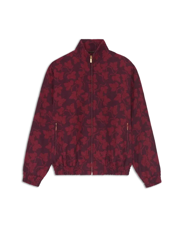 Drôle De Monsieur Vine Leaf Track Jacket Trainingsjacke Bordeaux