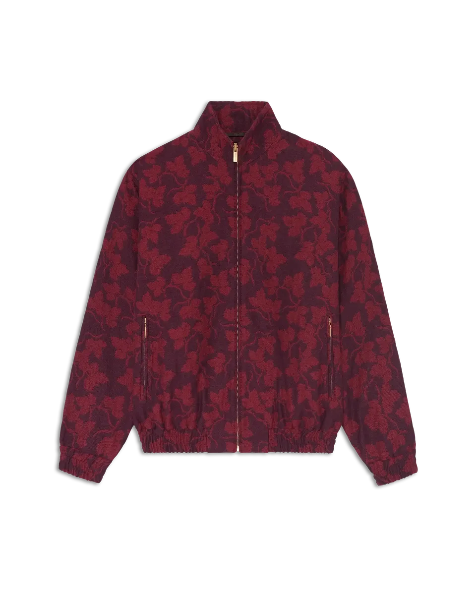 Drôle De Monsieur Vine Leaf Track Jacket Trainingsjacke Bordeaux