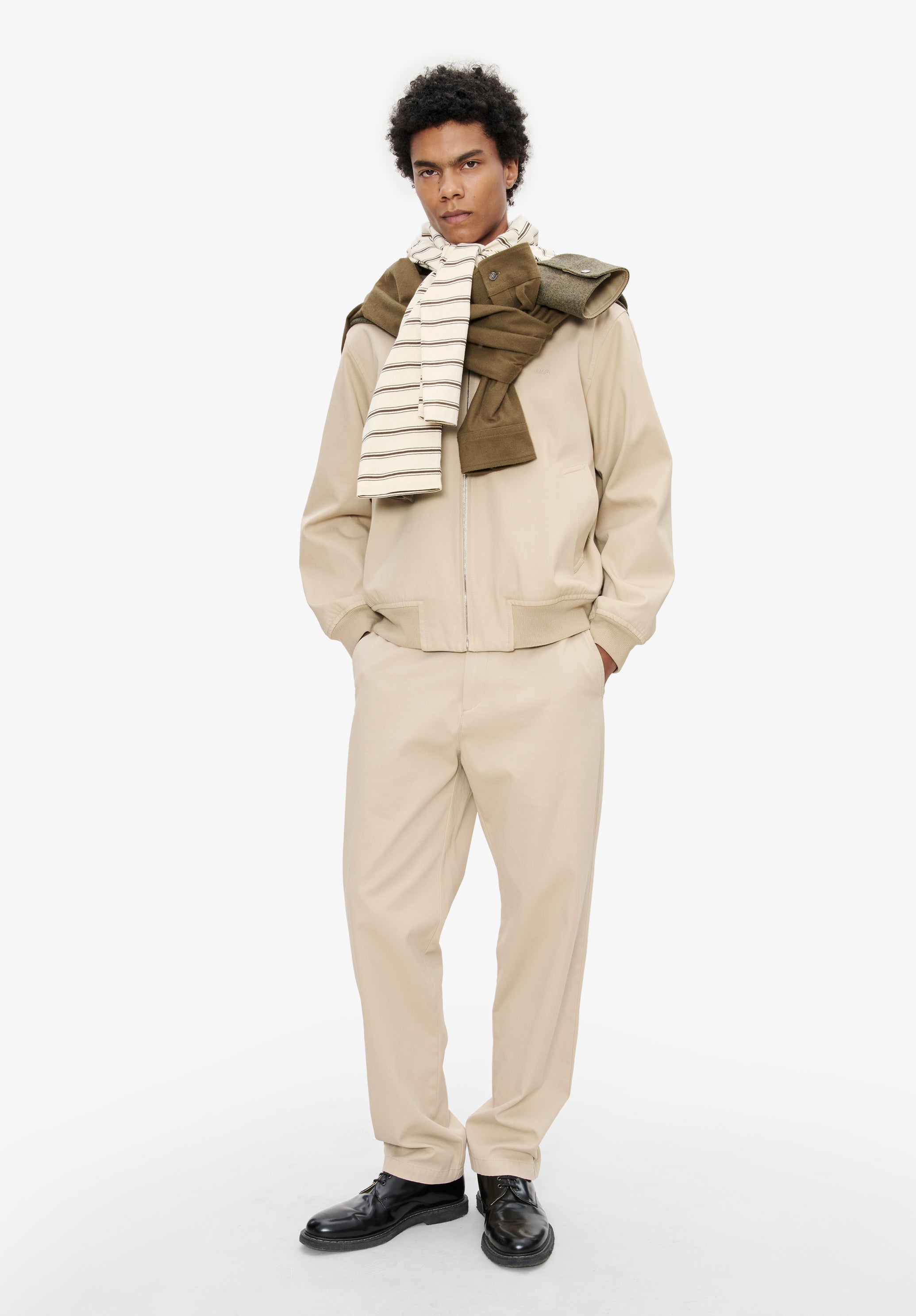 A.P.C. Reißverschluss Jacke Bio-Baumwolle Stehkragen