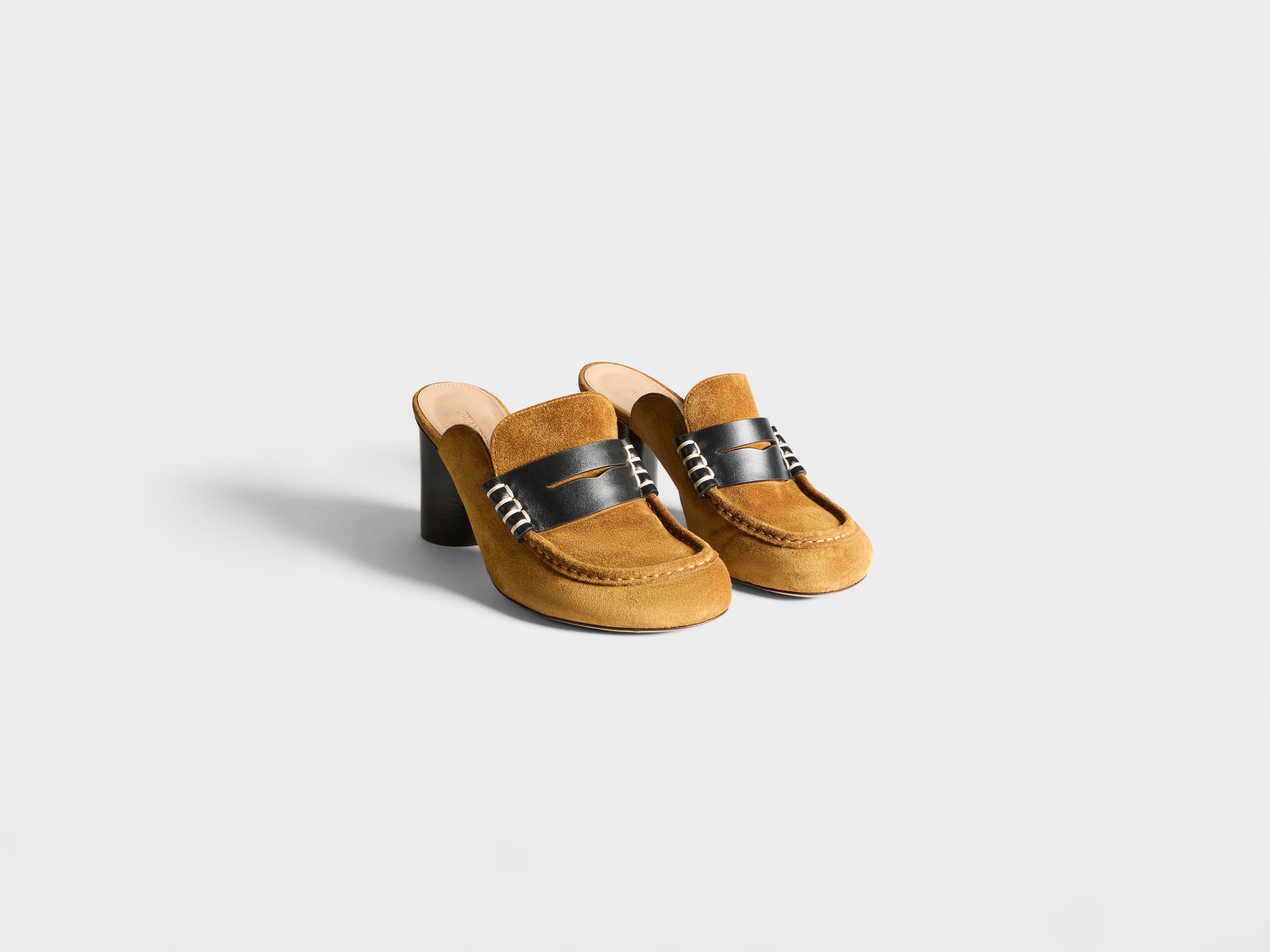 J.W.Anderson Heeled Loafer Mule Caramel/Black