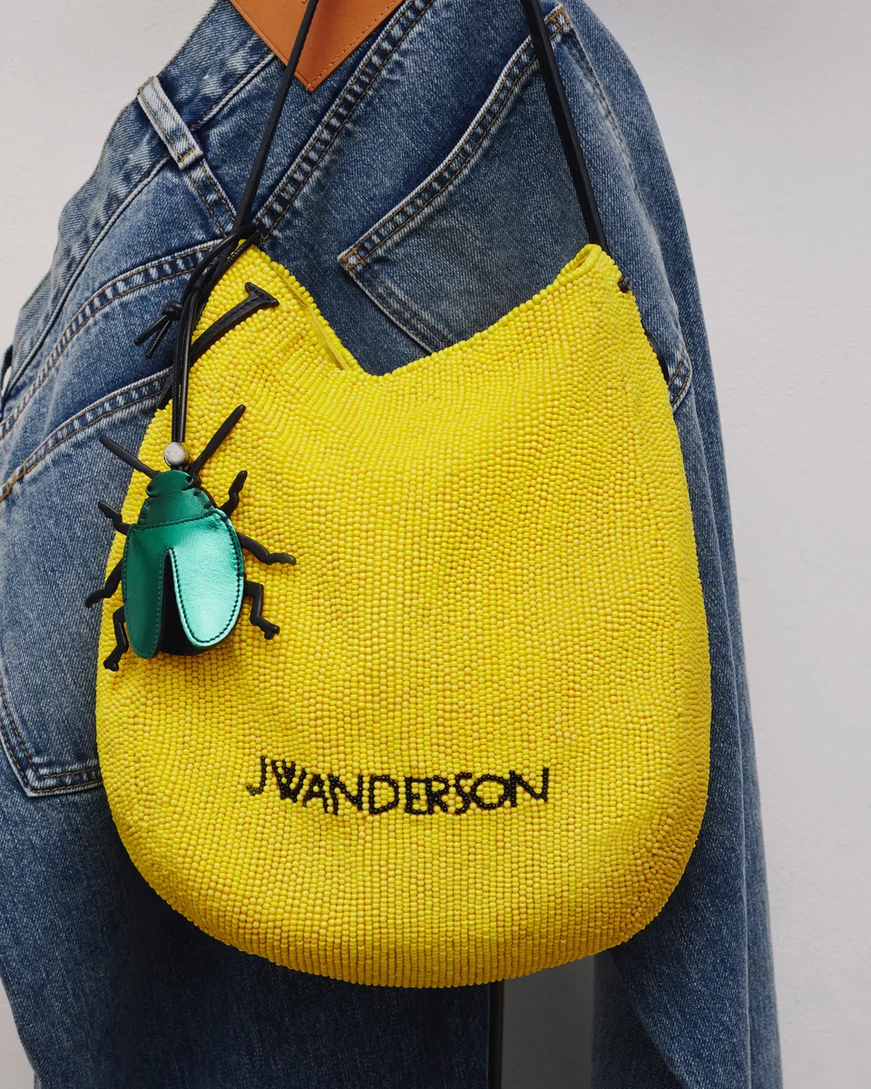 J.W.Anderson Small Beaded Bulb Bag Gelb