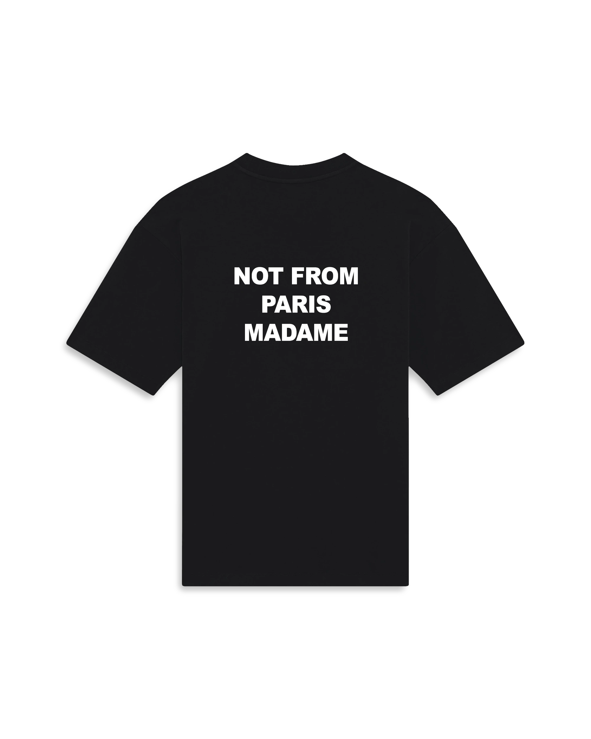 Drôle De Monsieur Le T-Shirt Slogan T-Shirt Baumwolle Schwarz