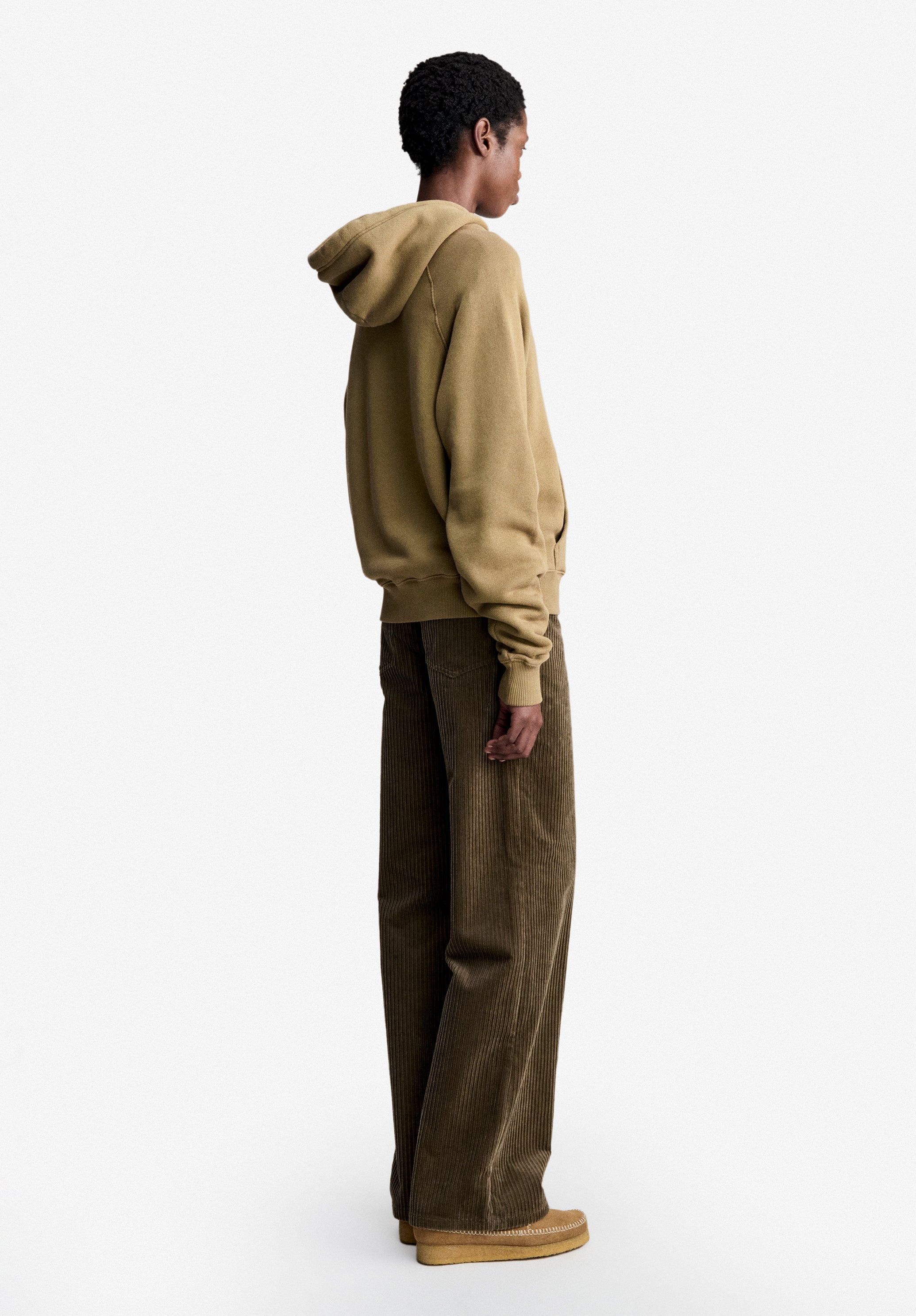 A.P.C. Raglan Hoodie Taupe Bio-Baumwolle Größe M