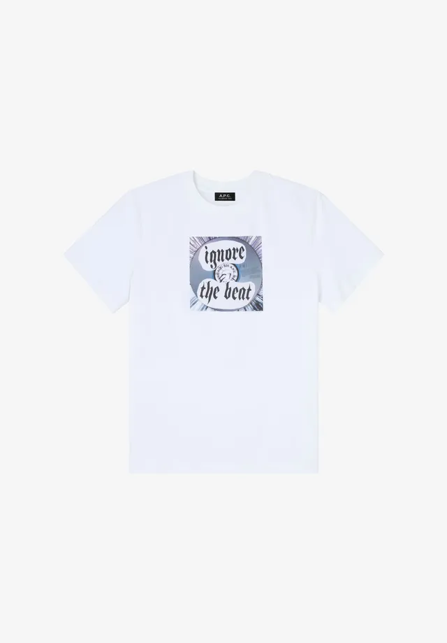 A.P.C. T-shirt Ignore The Beat T-Shirt weiß Baumwolle