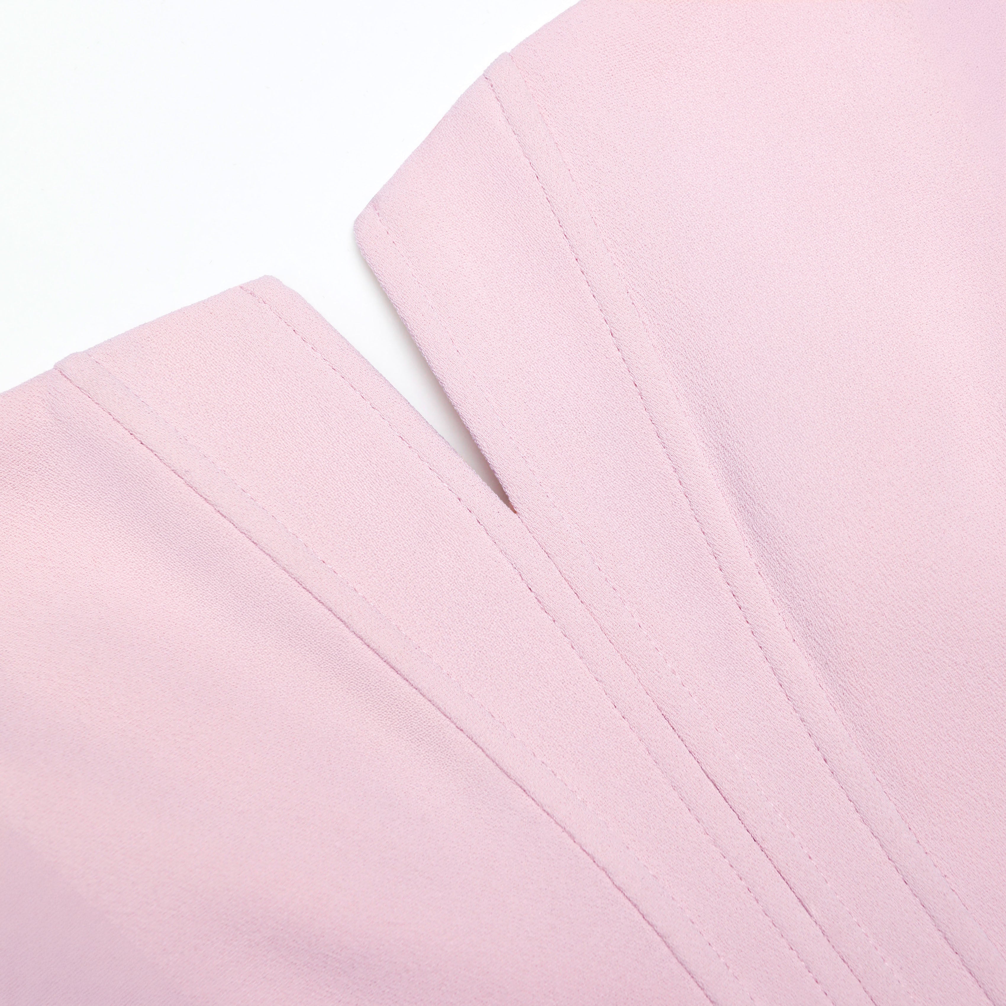 Self Portrait Pink Crepe Midi Midikleid Crepe Rosa Korsett