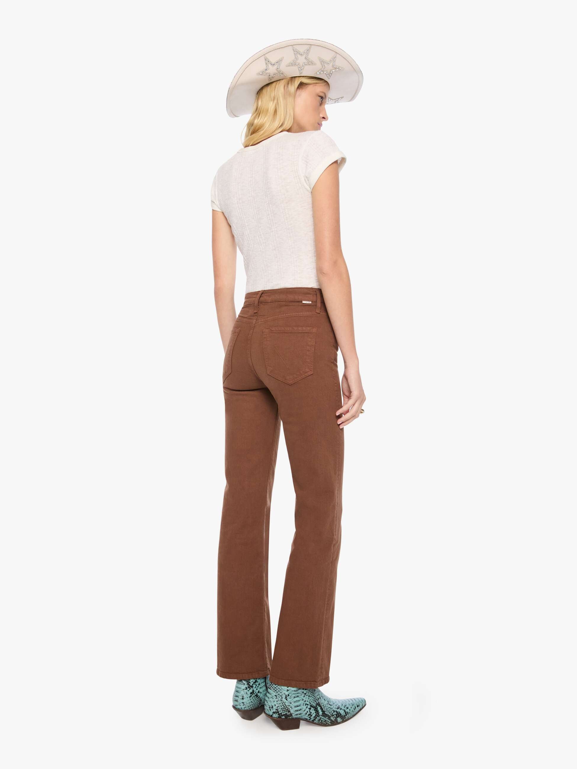 Mother The Kick It Jeans Bison Braun High Waist Straight