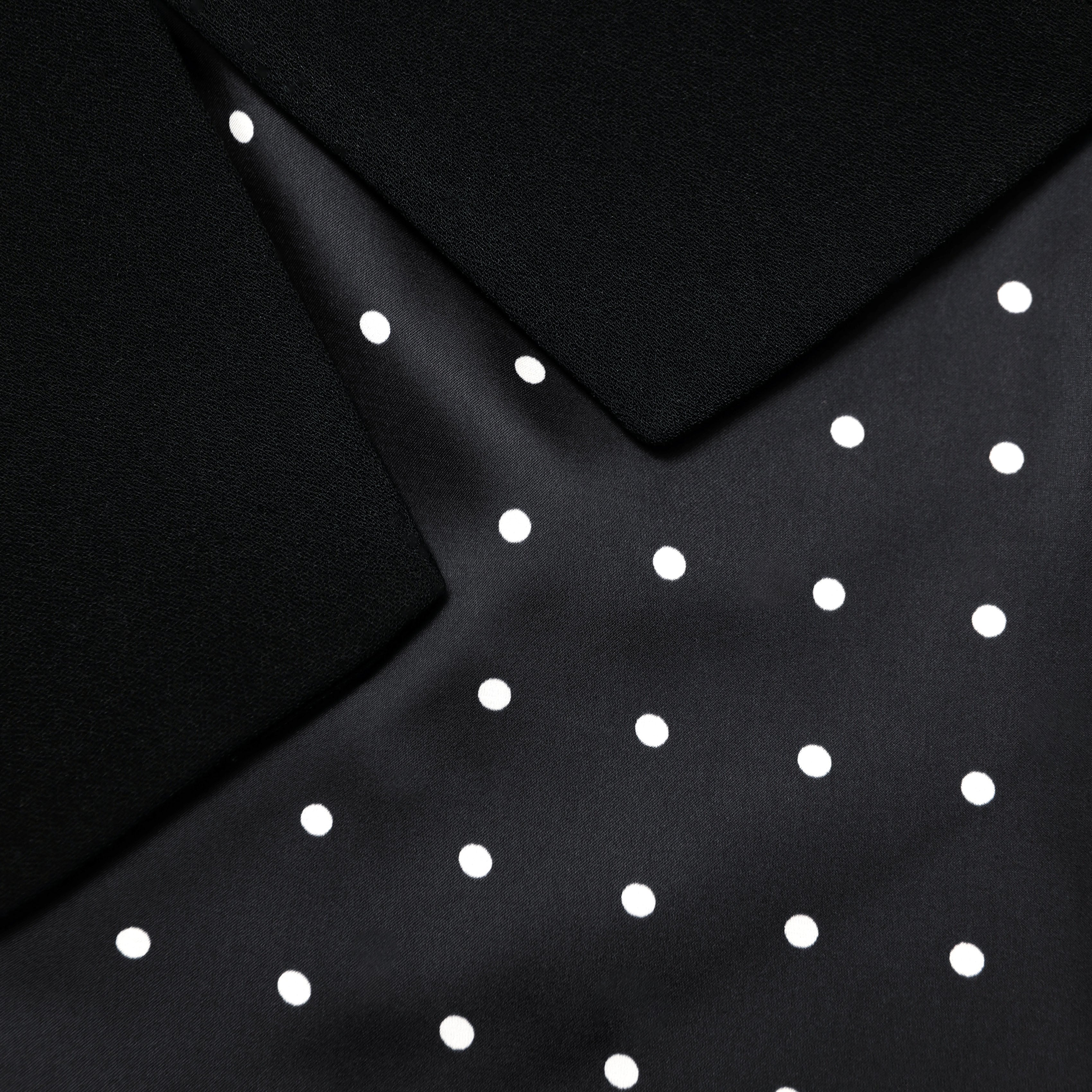 Self Portrait Crepe Polka Maxi Kleid Schwarz Punkte