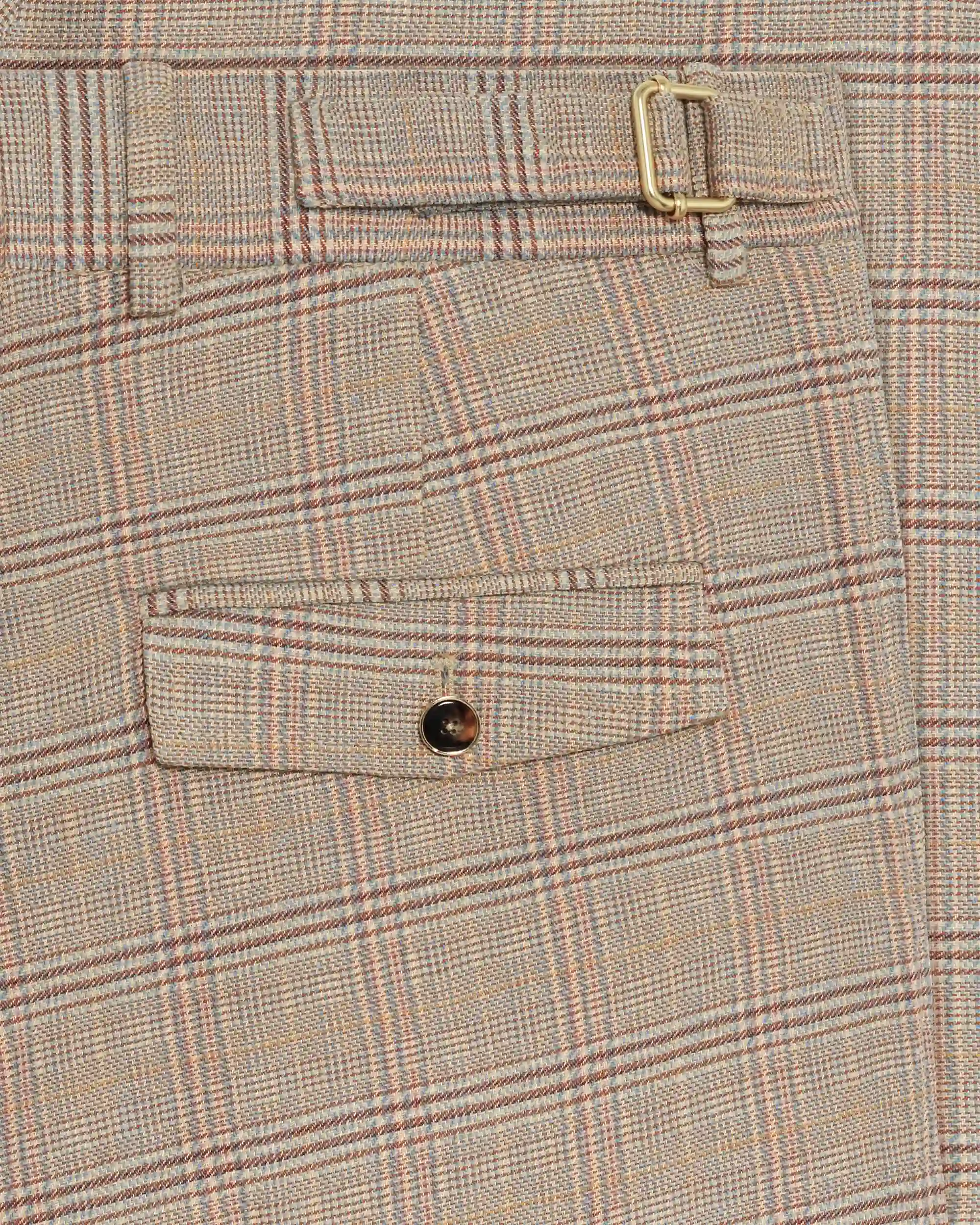 Drôle De Monsieur Pantalon Large à Carreaux Hose Dunkelbeige Kariert